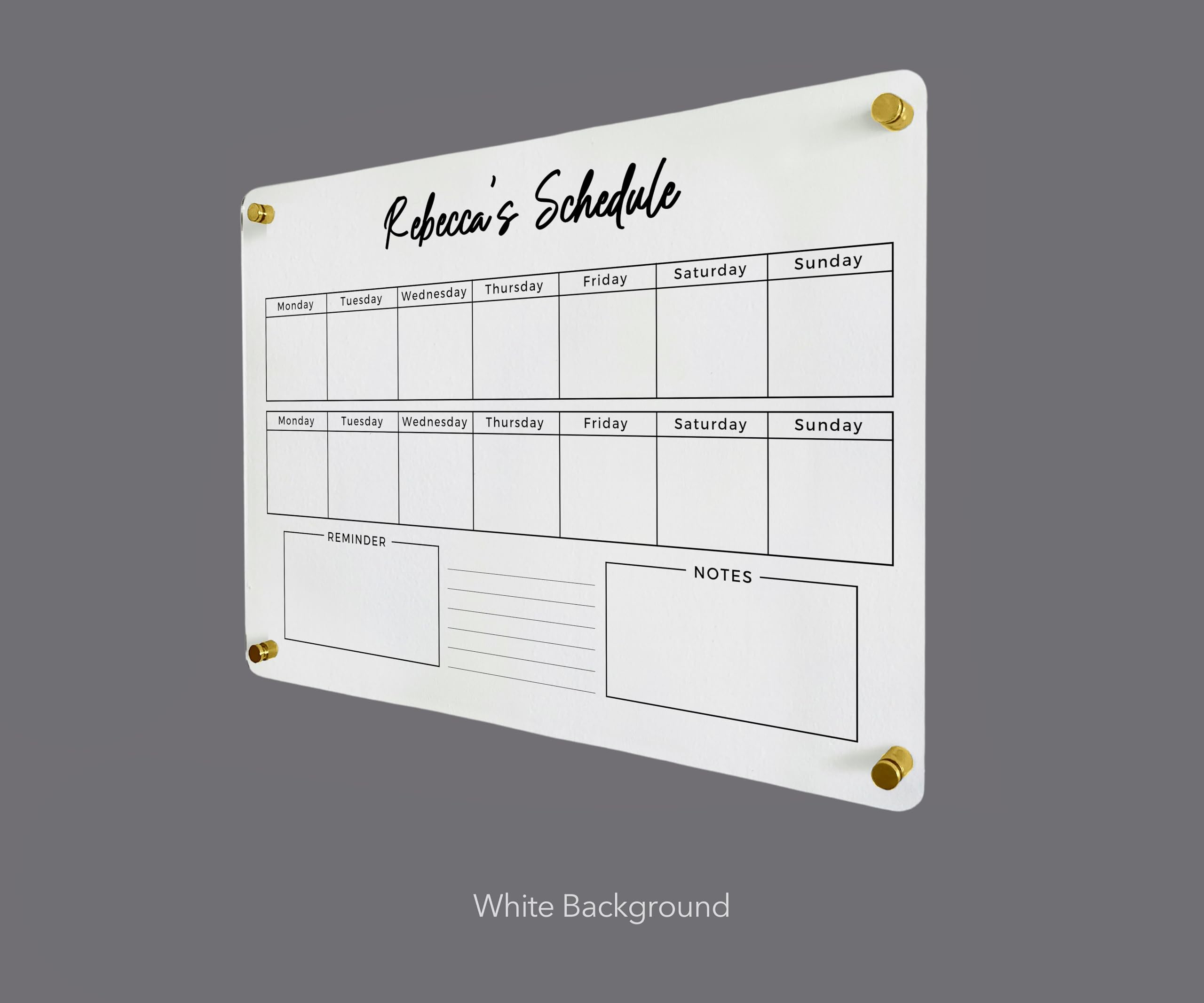 New Home Gift suitable dry erase calendar