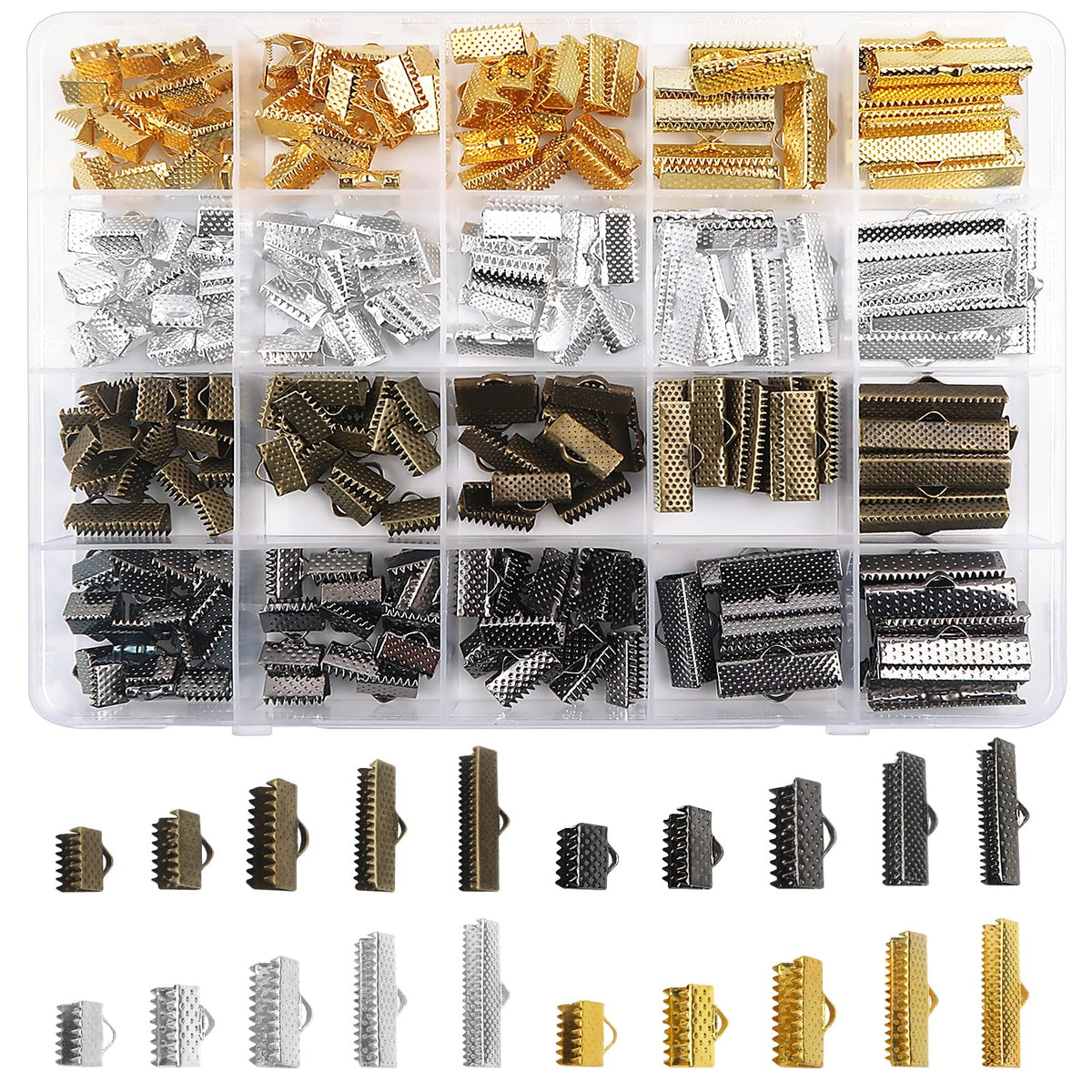 TOAOB iron ribbon ends packaging box with 280 pieces