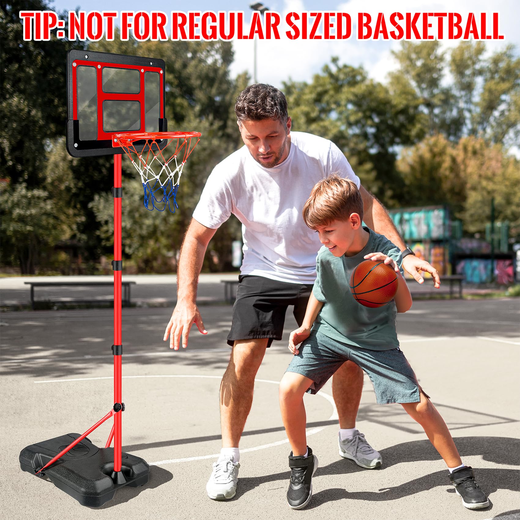 Sturdy base and triangular support for stability