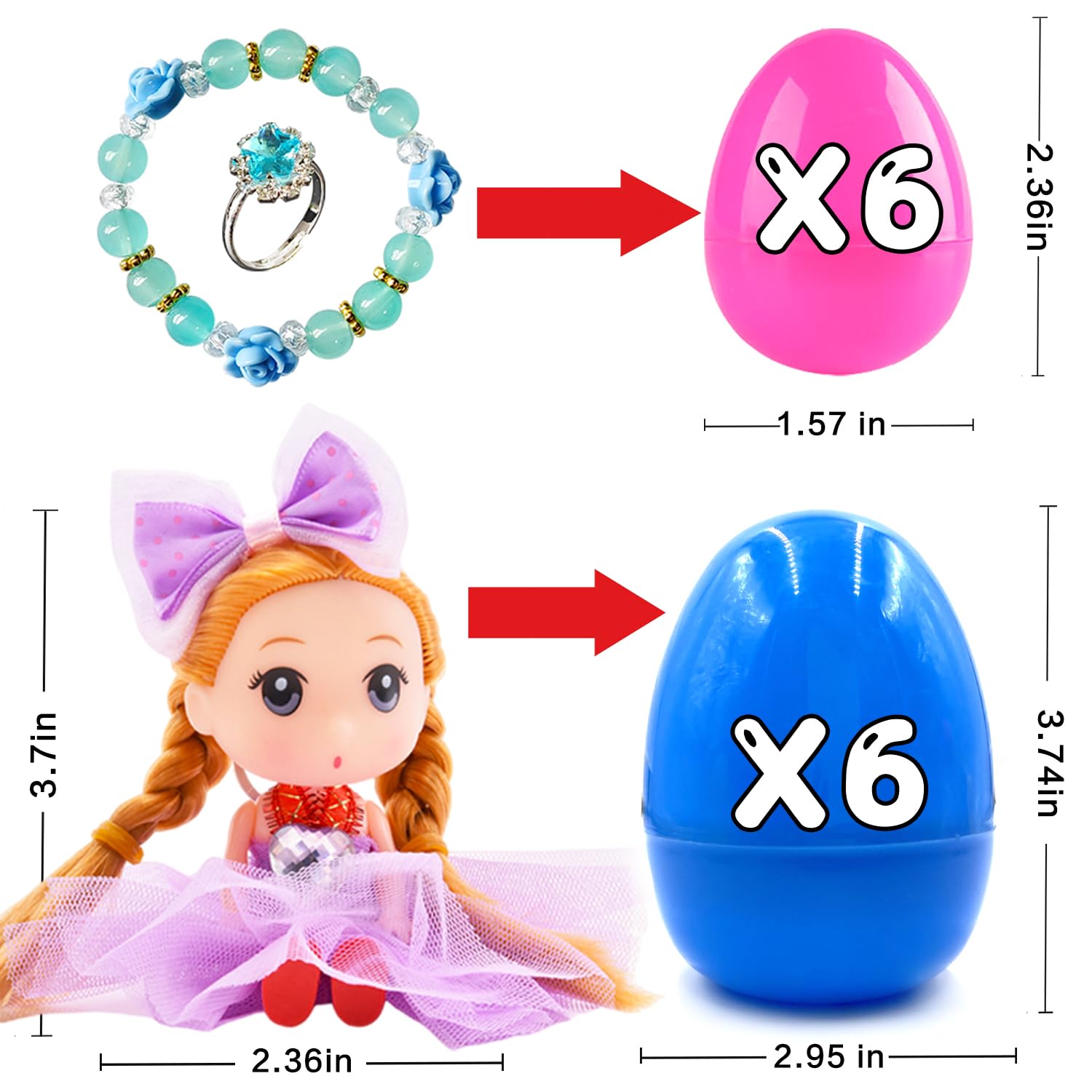 Toddler girls Easter basket stuffers with dolls and jewelry