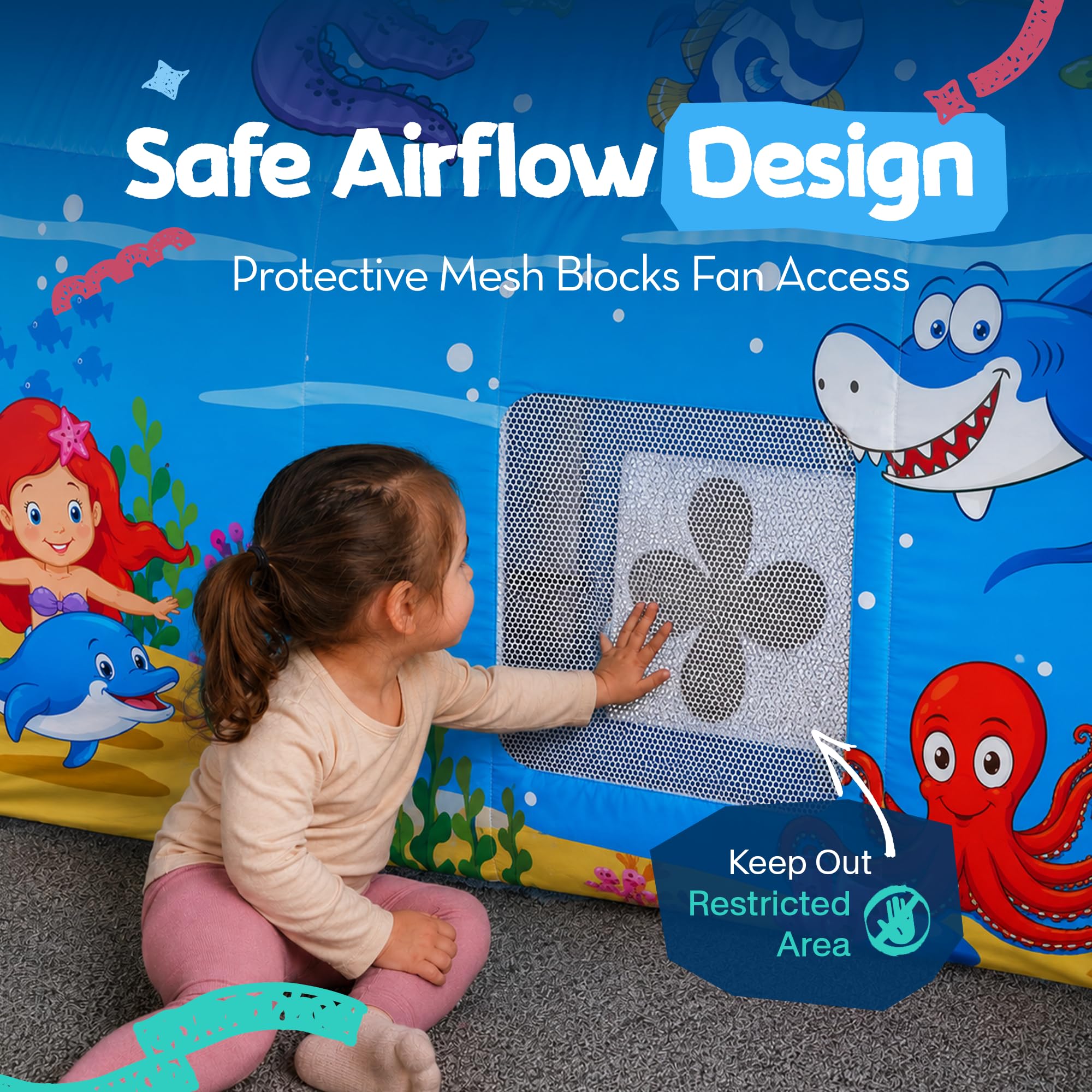 Indoor air tent for kids 77 x 50 inches – image 6