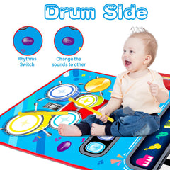 Drum side with two drumsticks for toddler play