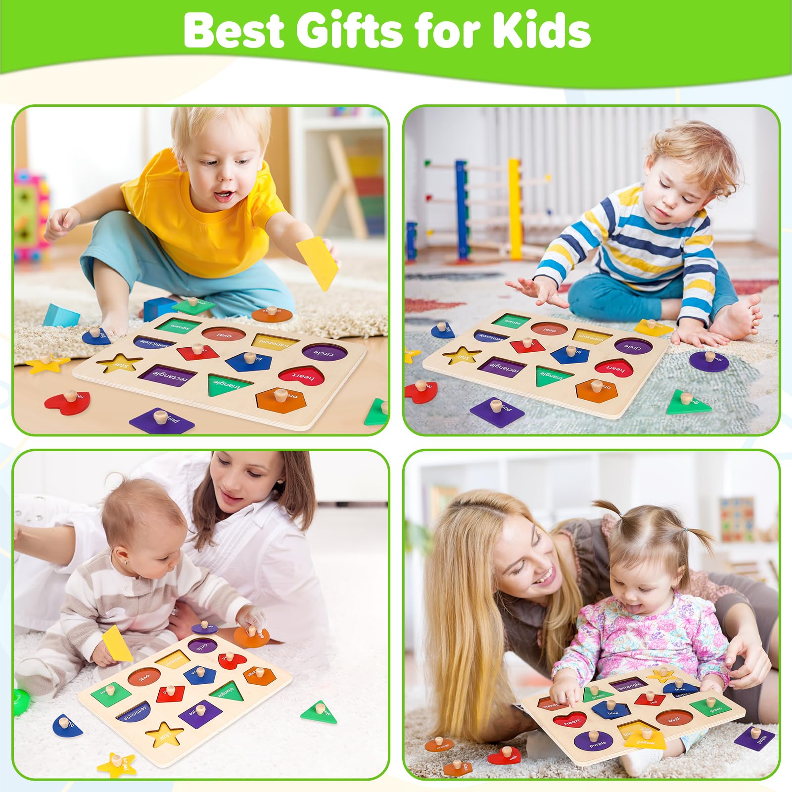 Ages 12-18-24 months suitable toddler puzzle