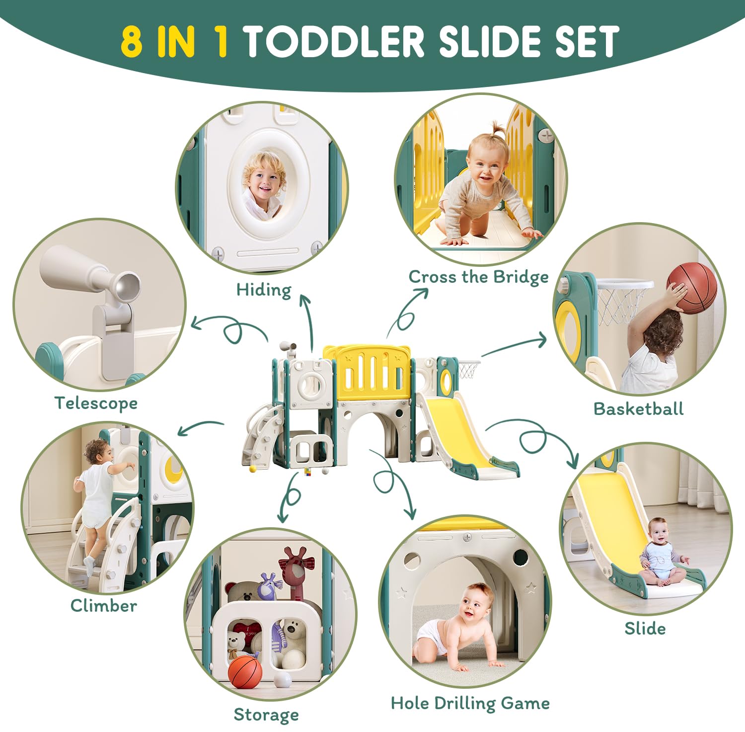 toddler slide set indoor outdoor playground features