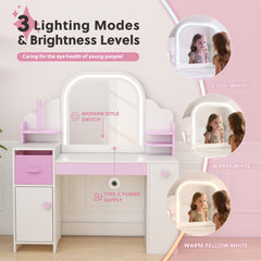 Toddler vanity table and chair dimensions