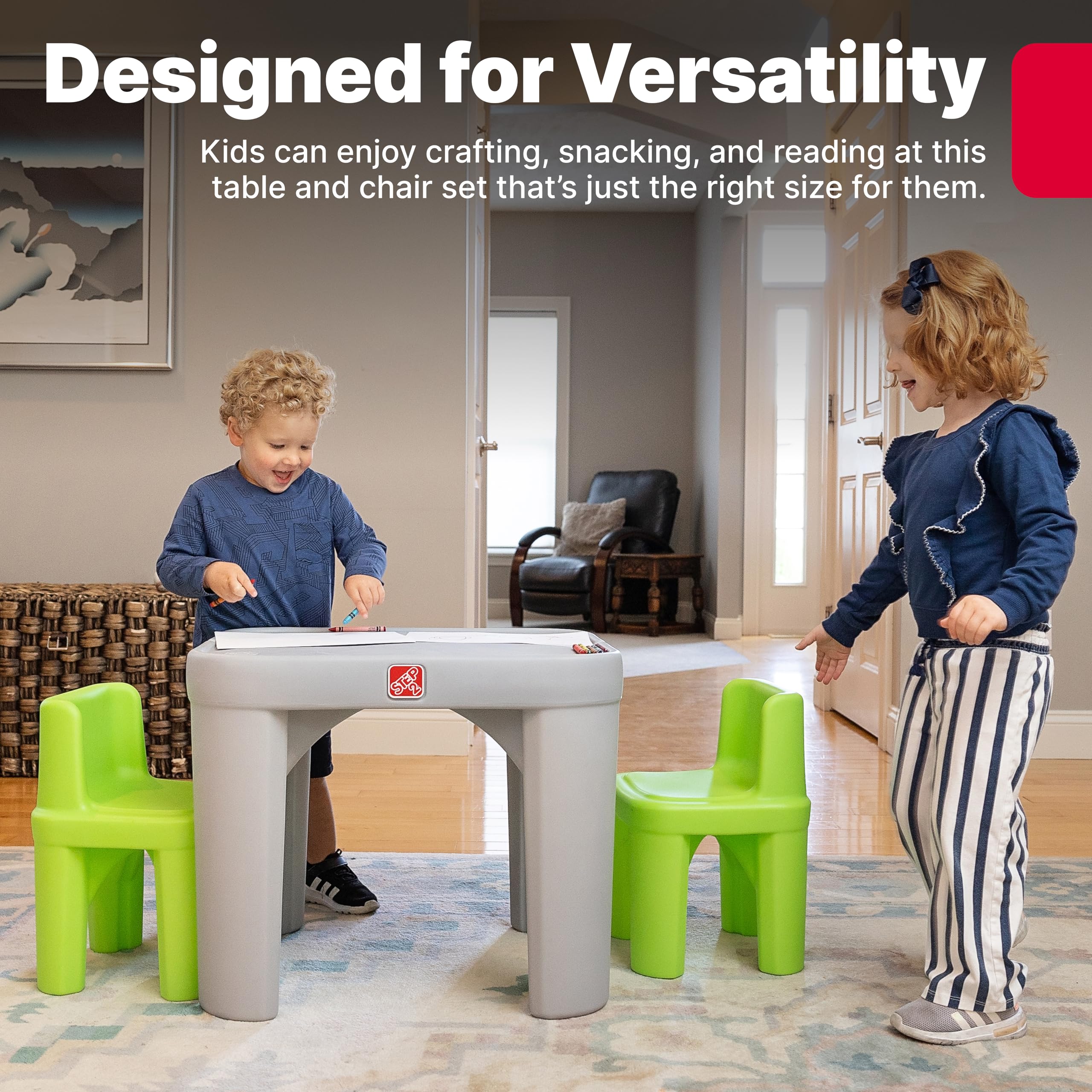 Durable plastic Step2 Mighty My Size table set for kids