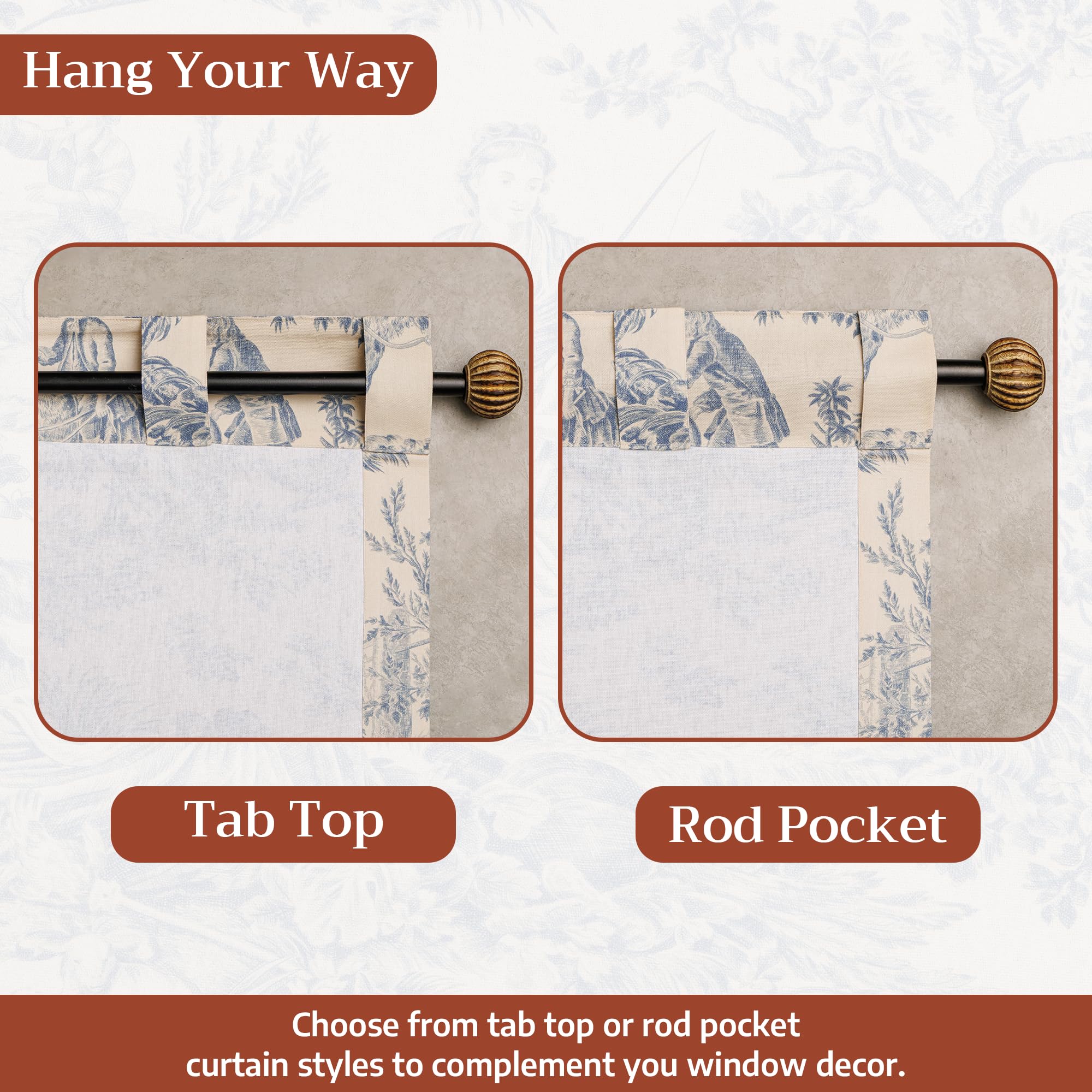 Light filtering cotton curtain for living spaces