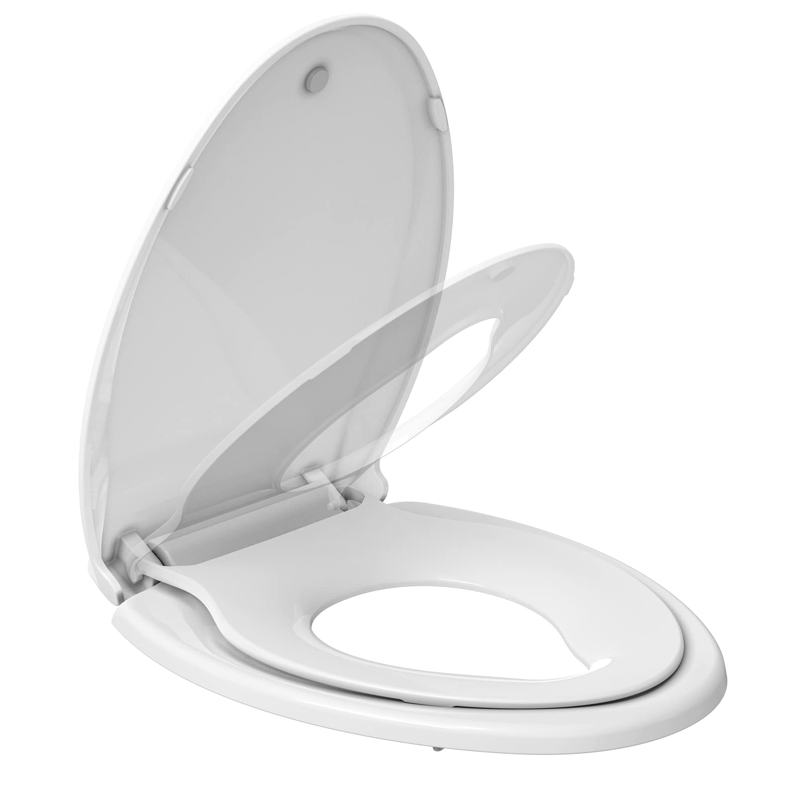 Toilet Seat elongated with built in toddler seat for family use