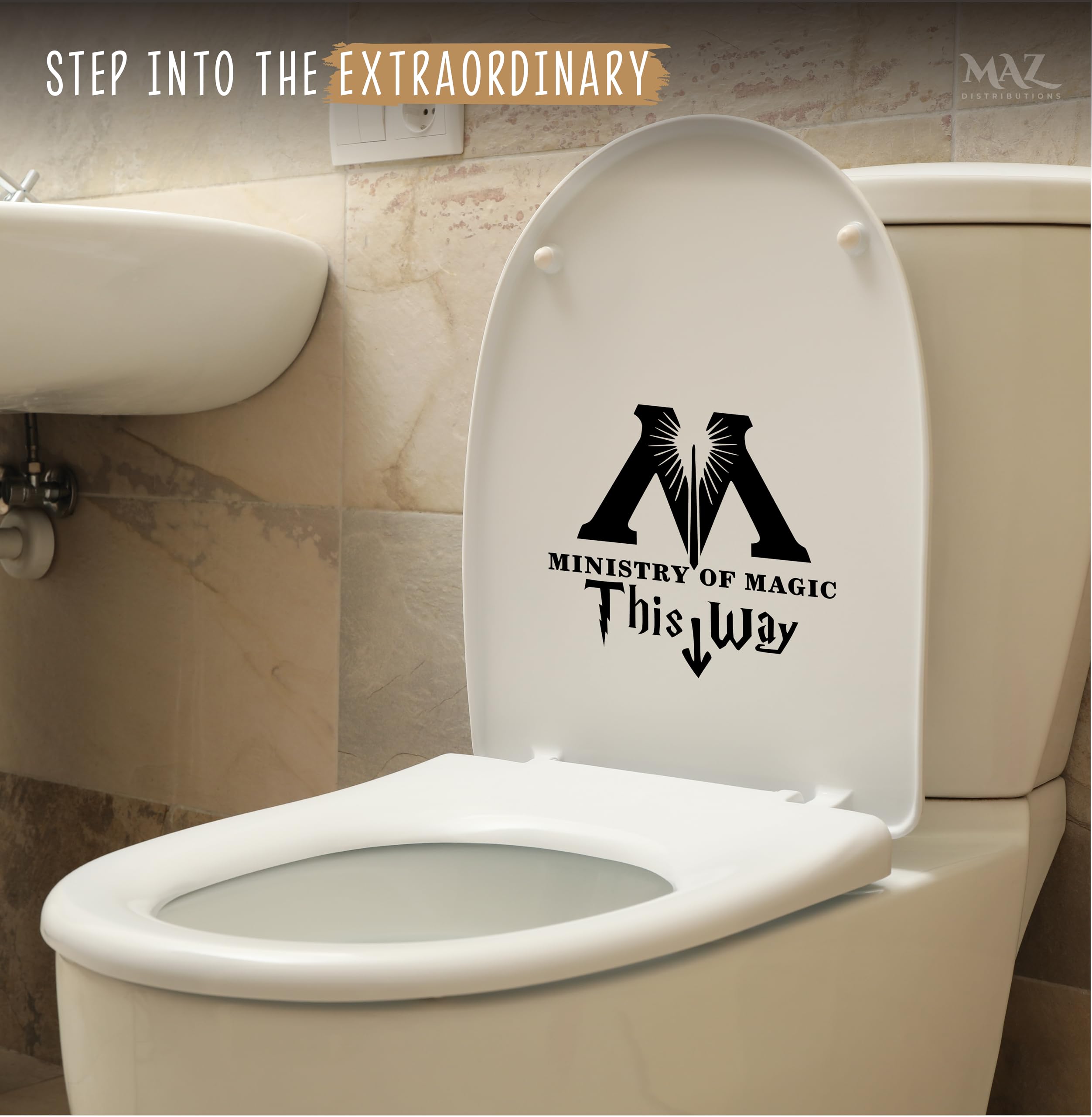 Toilet washroom wall decal suitable for bathroom decor