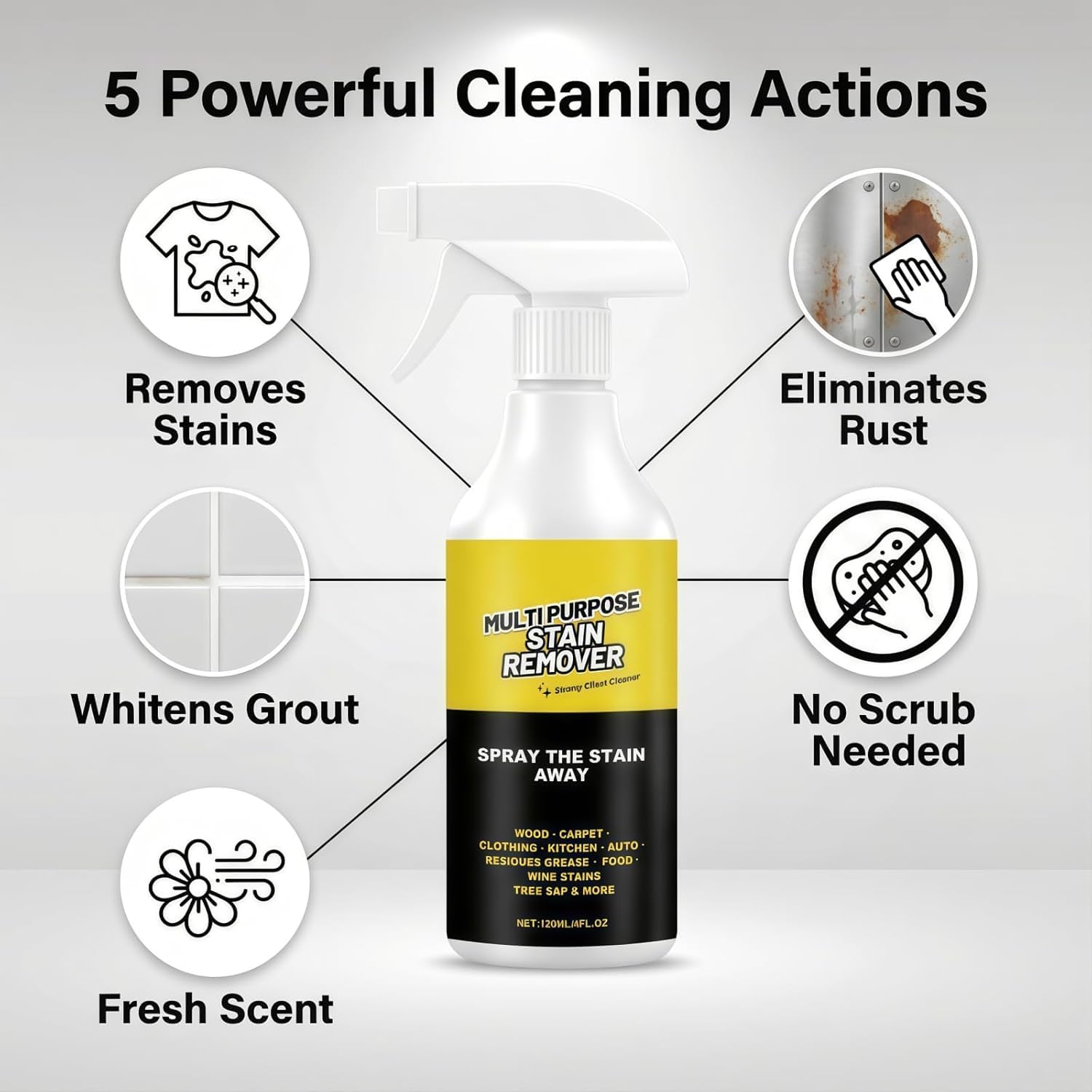 Tile grout cleaner in 120ml bottle by LHBMET