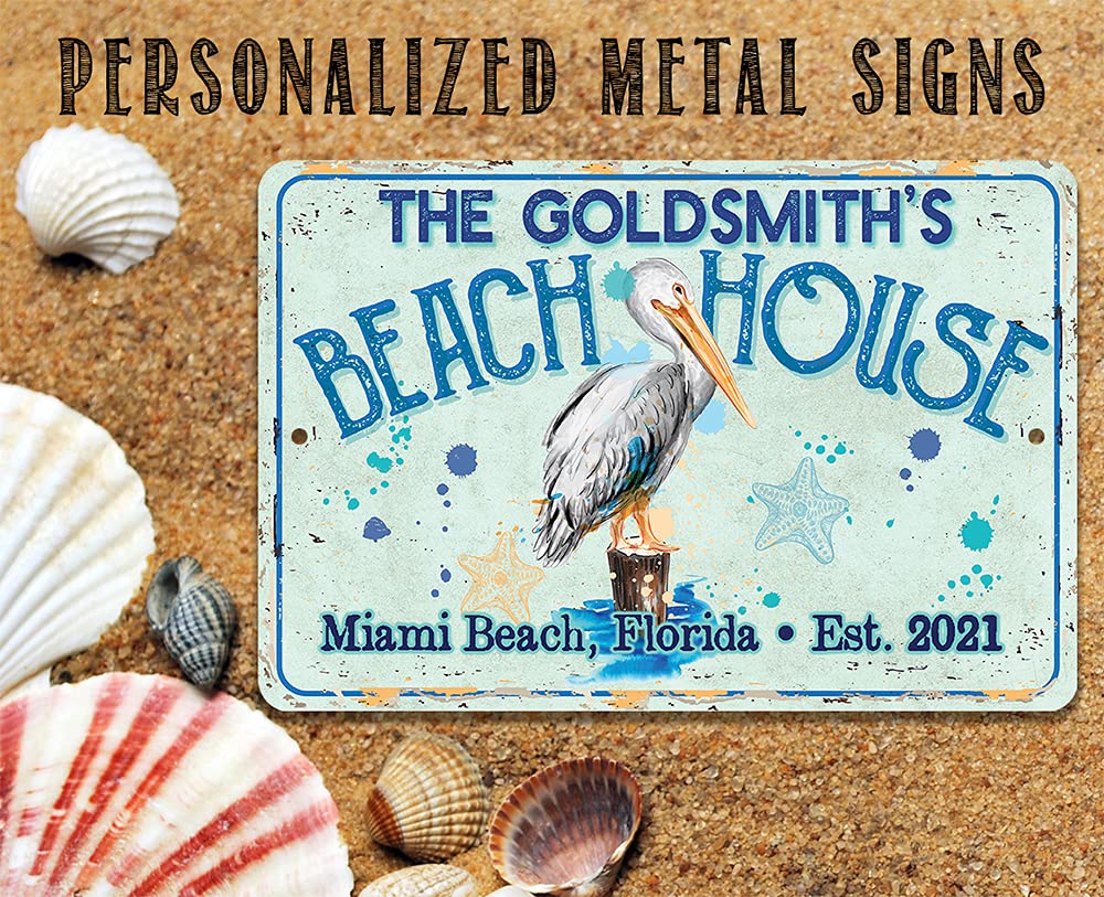 Made in Tomball Texas Pelican Beach House sign home decor