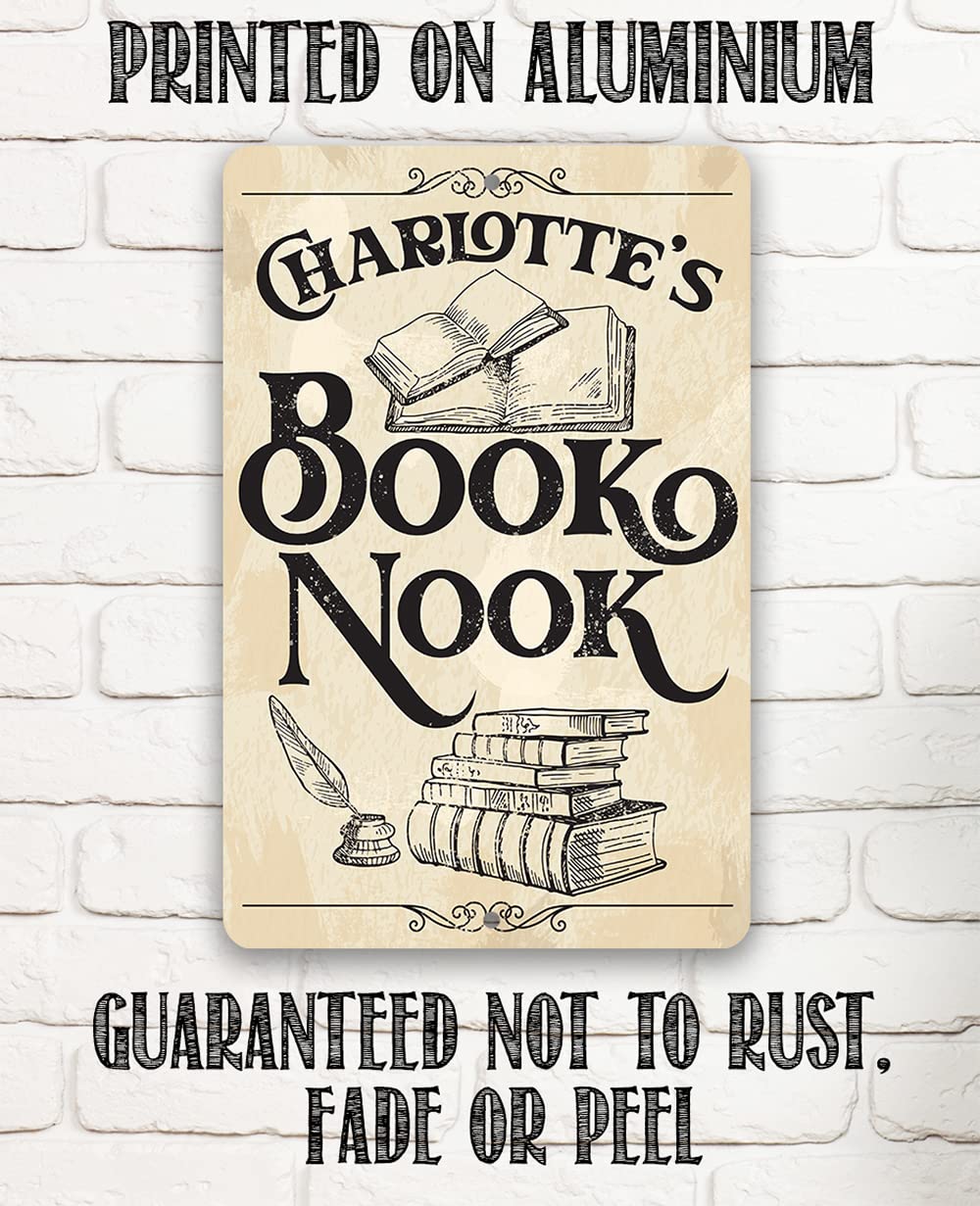 book lovers gift sign with personalized name