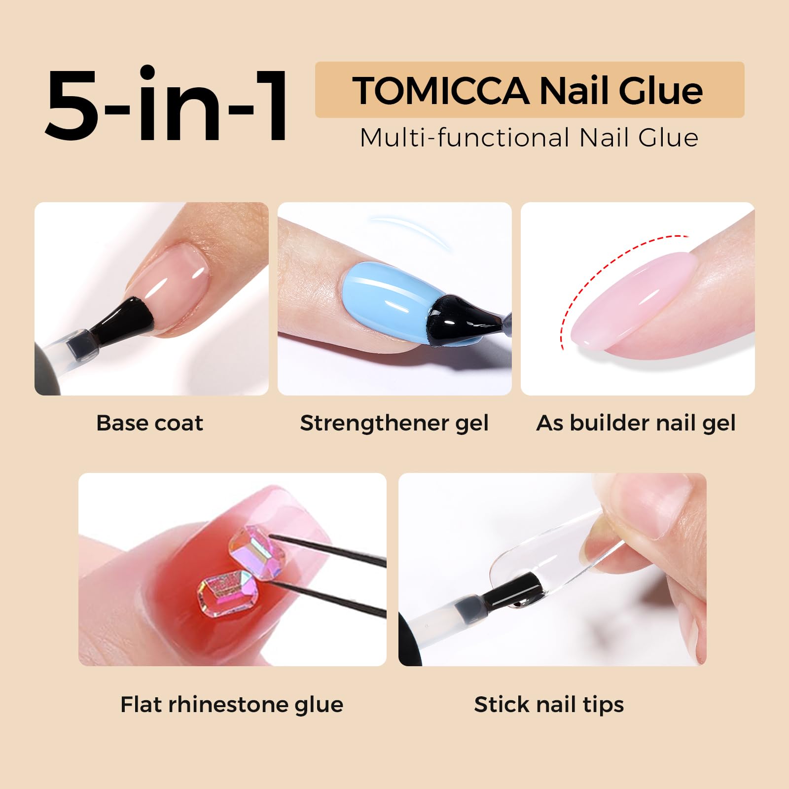 UV nail glue 15ml for press on nails