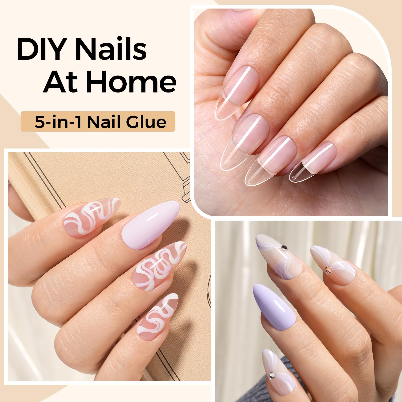Press on nails glue for repairs and DIY art