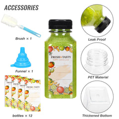 TOMNK bottles with labels and cleaning brush
