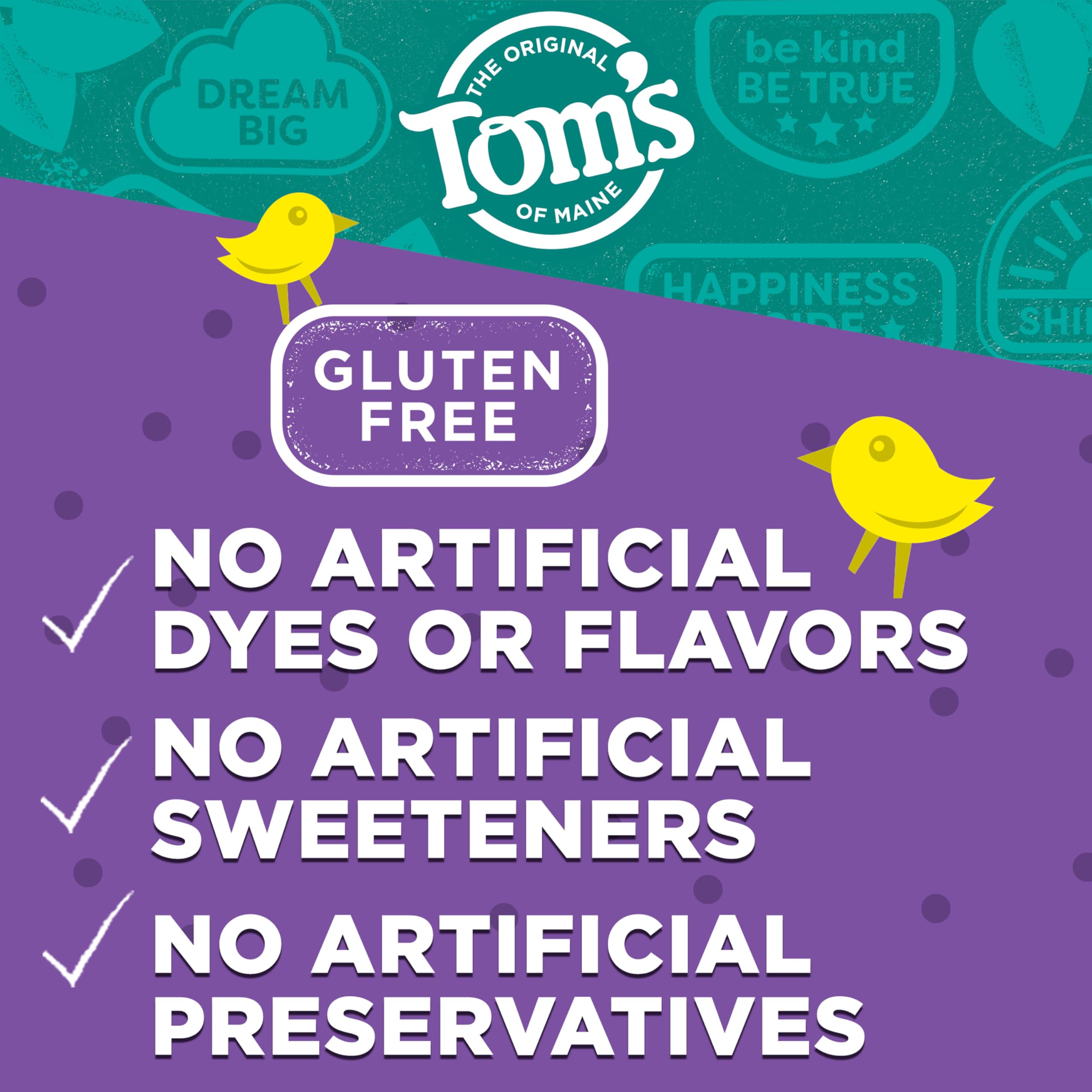 Delicious Mild Fruit flavor toothpaste for toddlers by Tom's of Maine