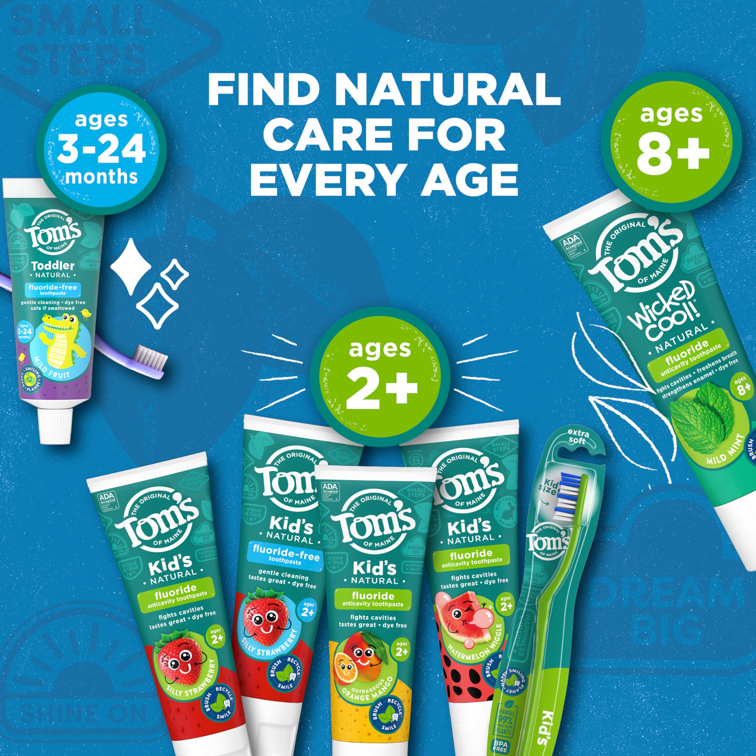 Tom's of Maine toddler toothpaste packaging and labeling