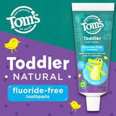 Three 1.75-ounce tubes Tom's of Maine Toddler Training Fluoride-Free Toothpaste