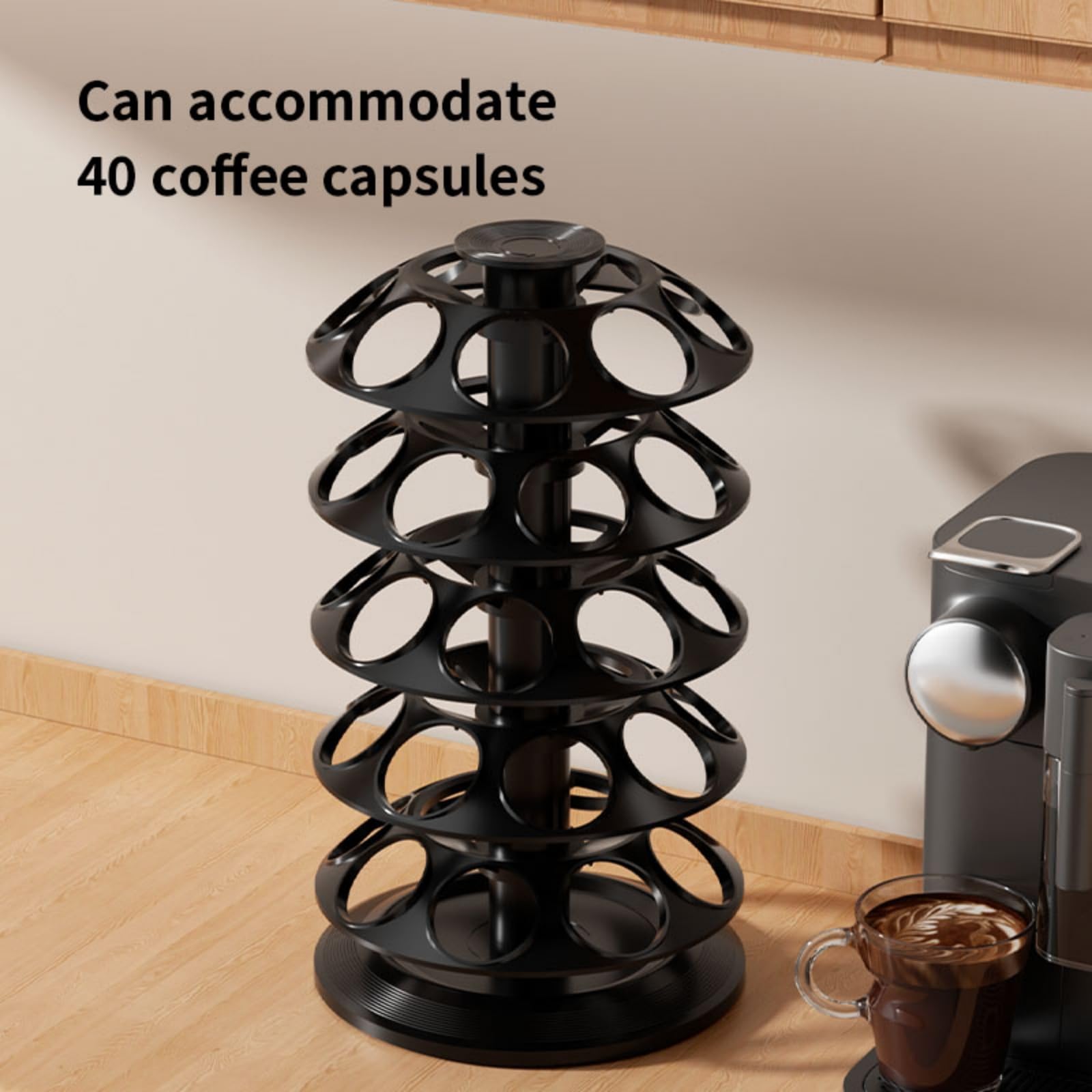 Compact office use coffee station accessory