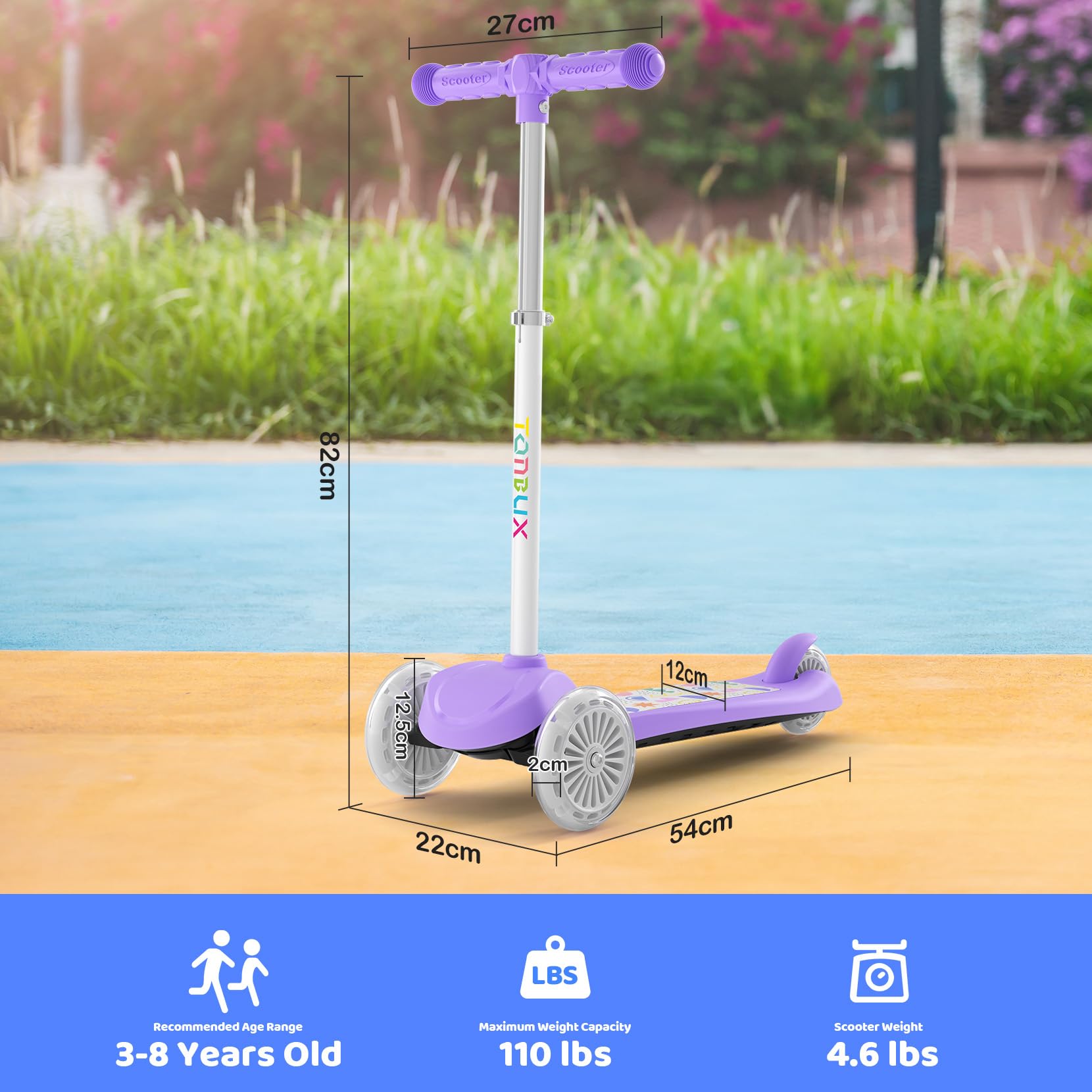 Three-wheel stability for new riders TONBUX