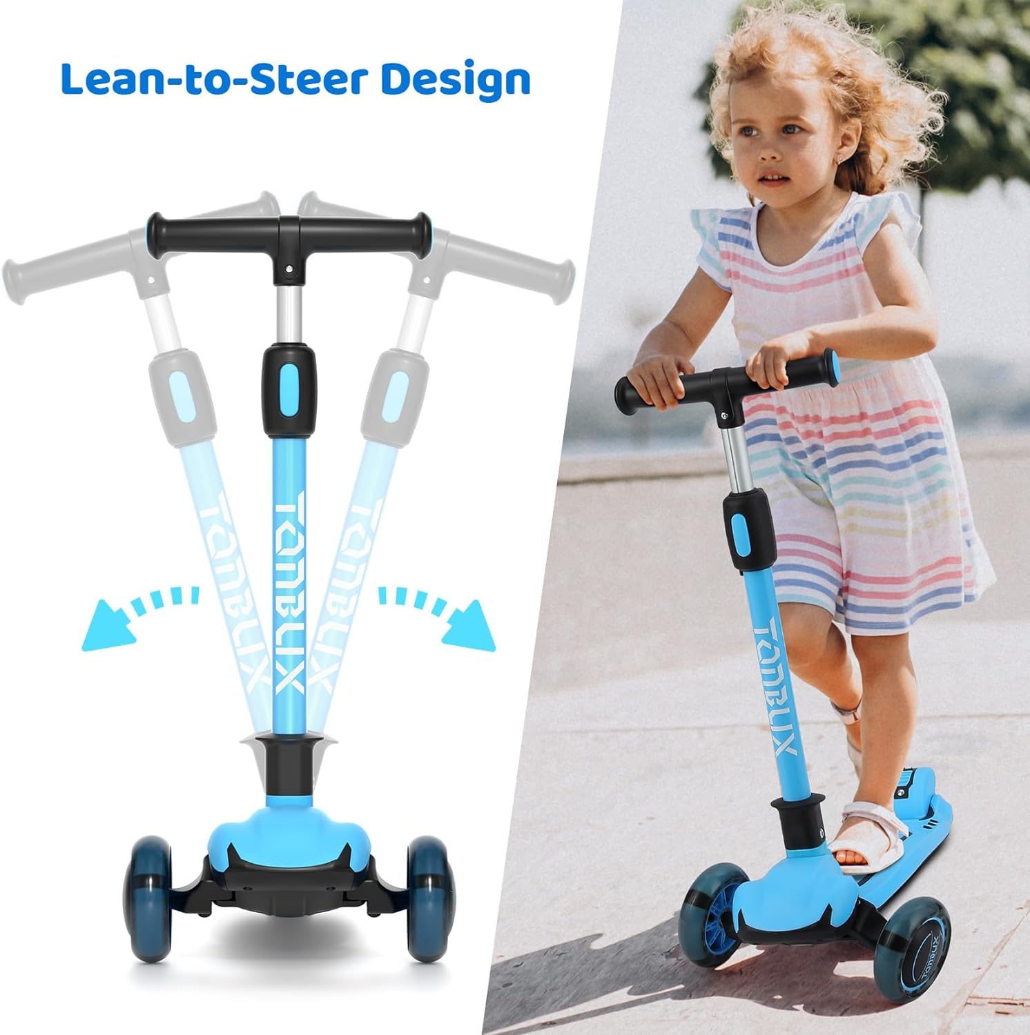 45mm rear wheel and brake on TONBUX kids scooter