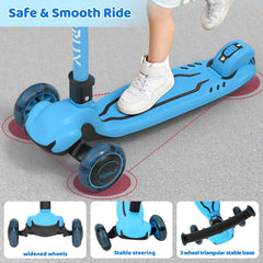 Foldable TONBUX kids scooter for easy storage