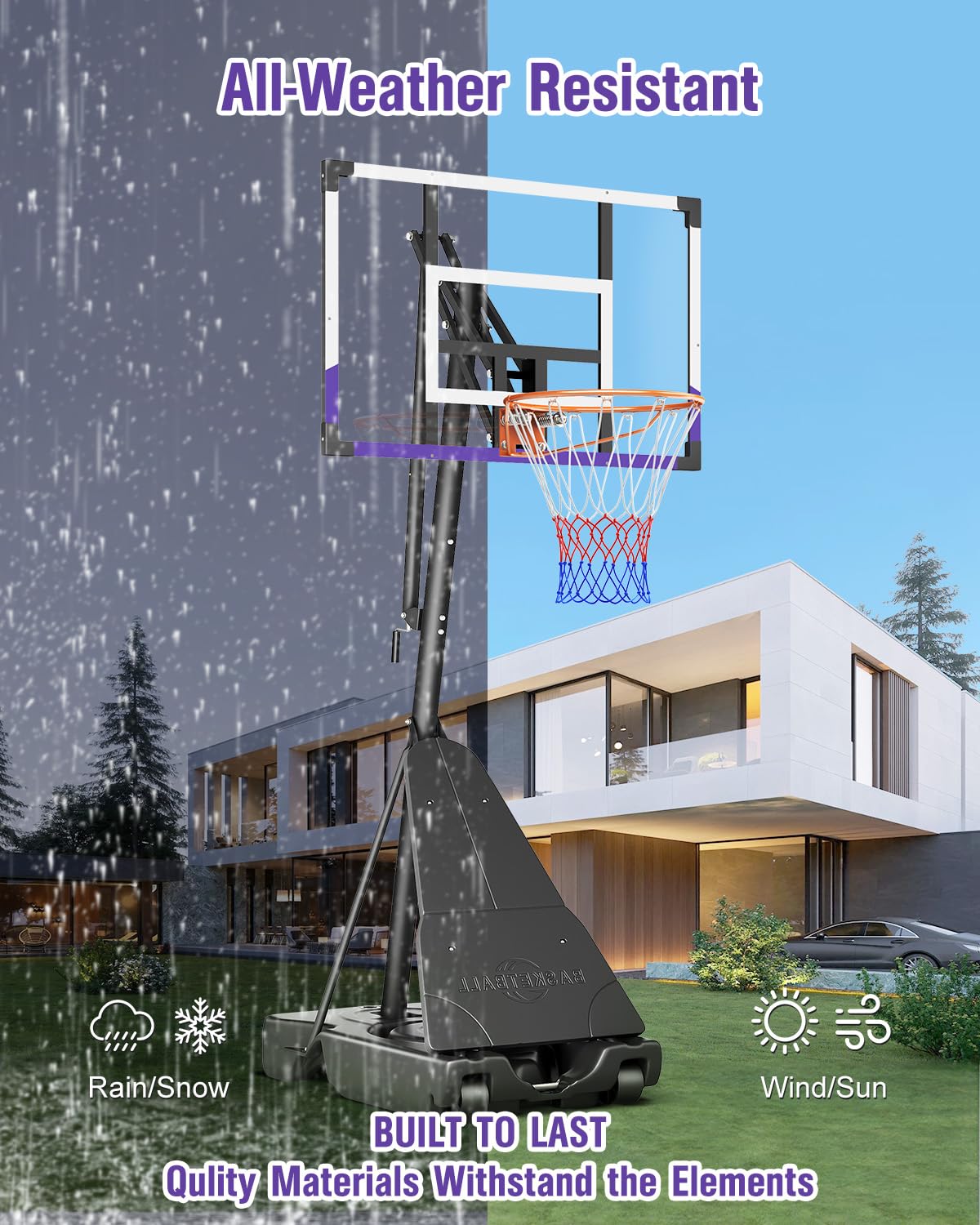 Backyard TONBUX basketball hoop for family fun
