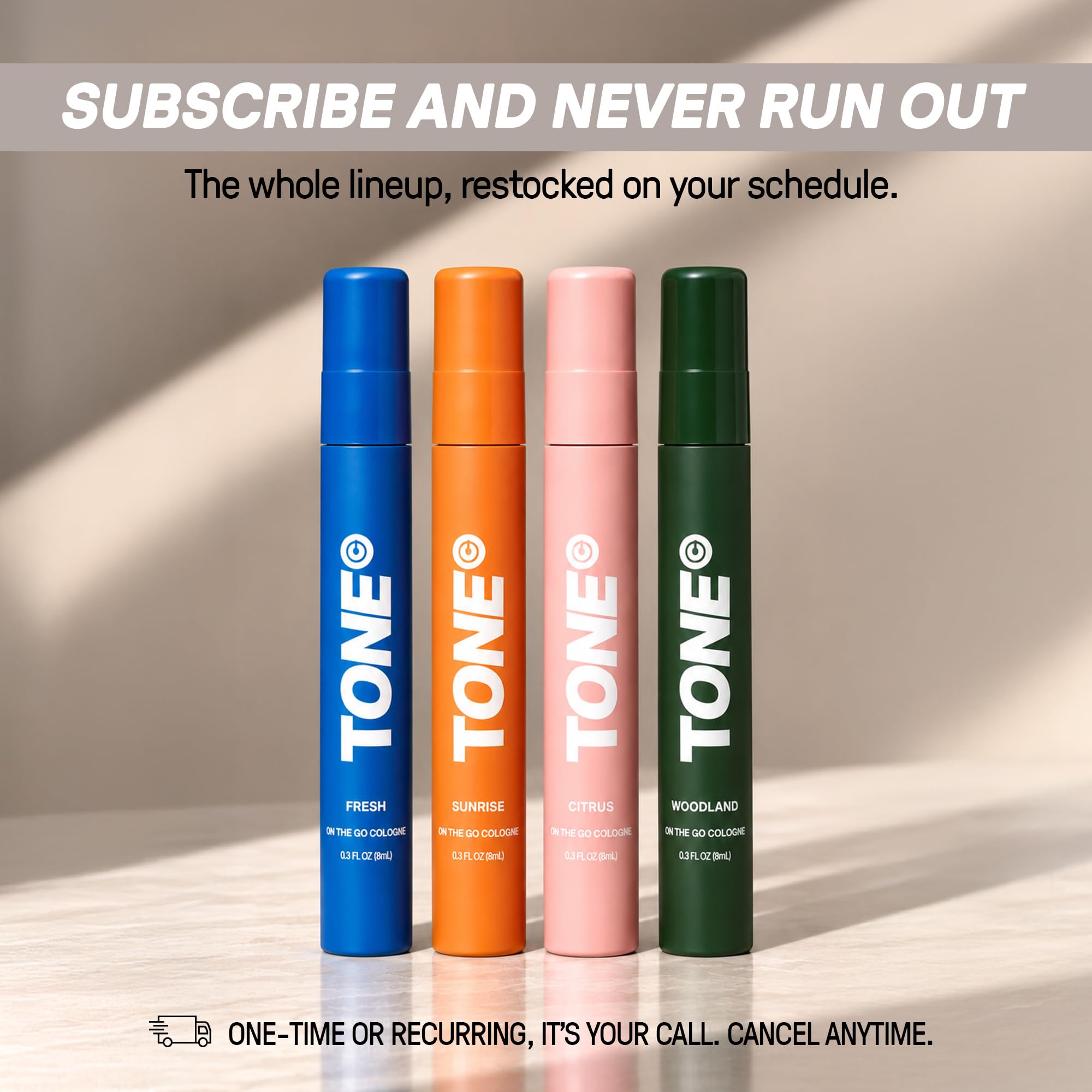 TONE on-the-go cologne kit packaging interior