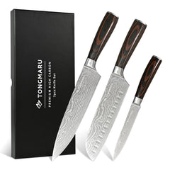 Tongmaru 3 Pcs Premium High Carbon Knife Sets main blade set