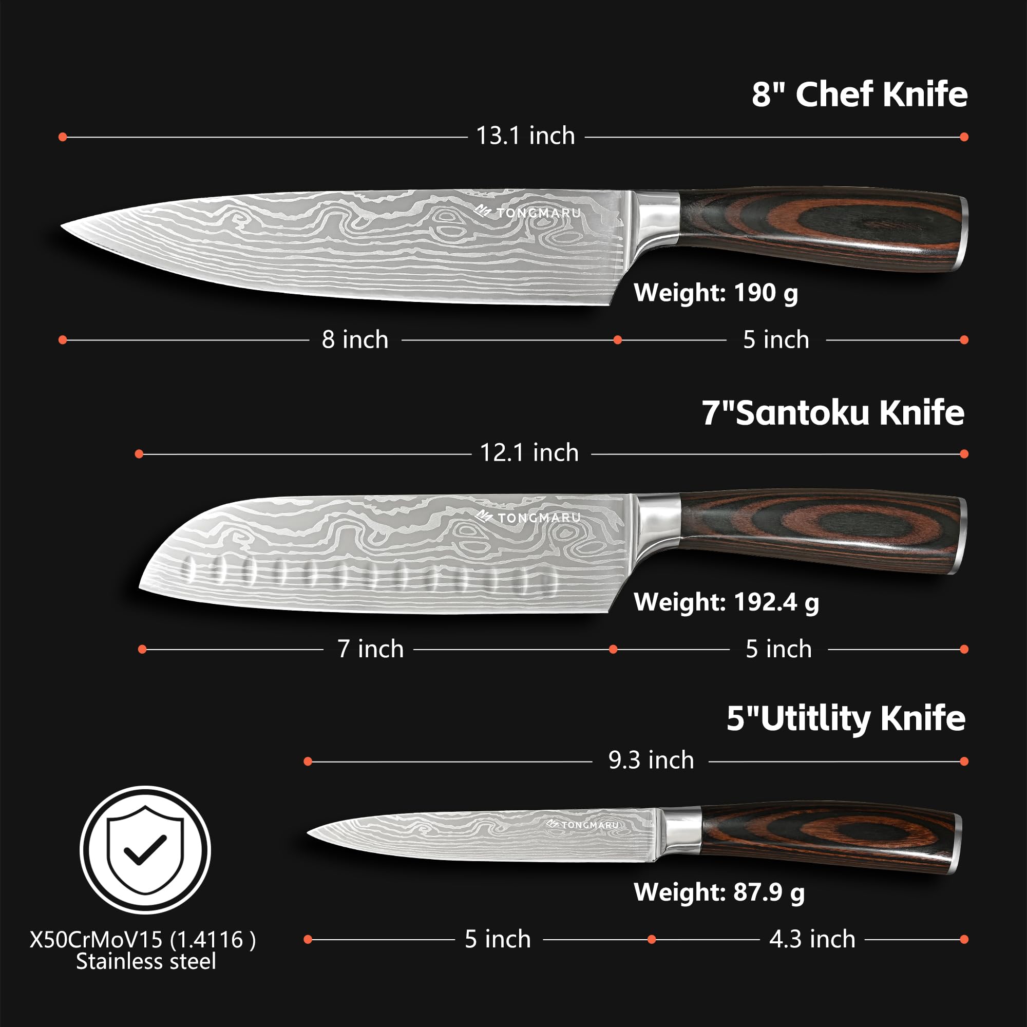 Premium gift box packaging Tongmaru knife set