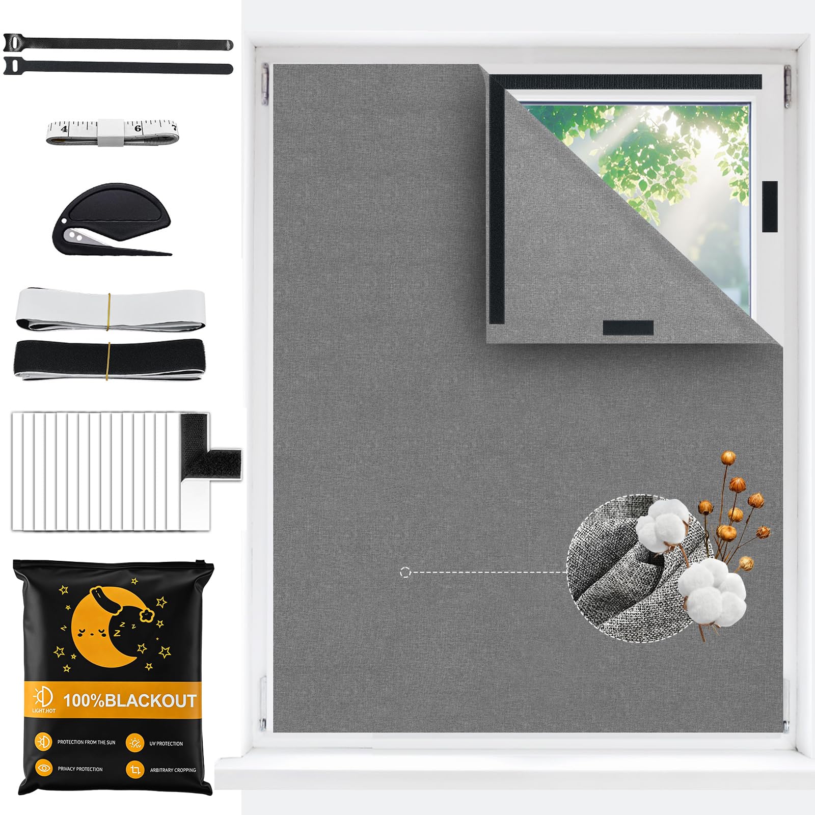 Tooklee 100% blackout curtains bedroom 79x59 in