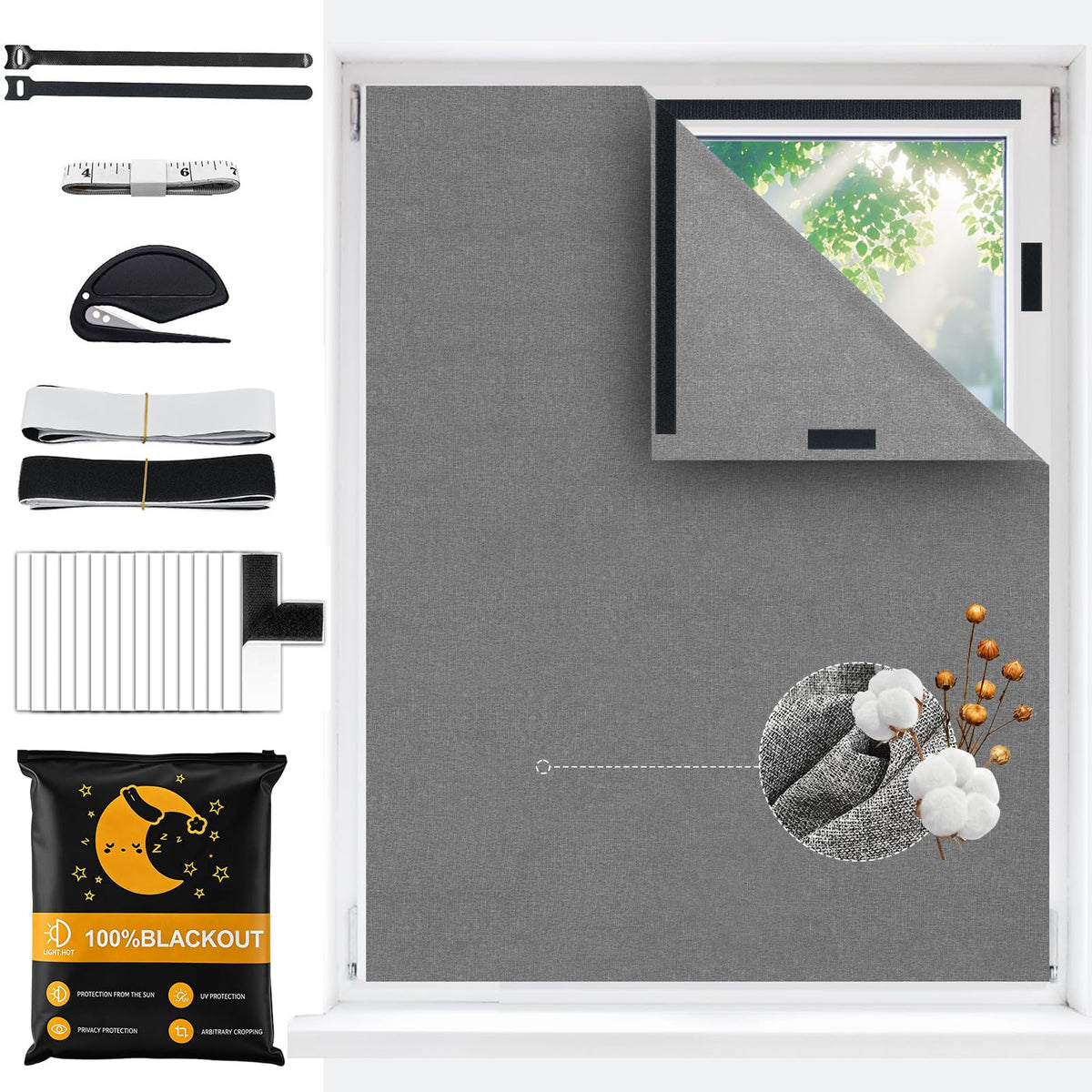 Tooklee 100% blackout curtains bedroom 79x59 in