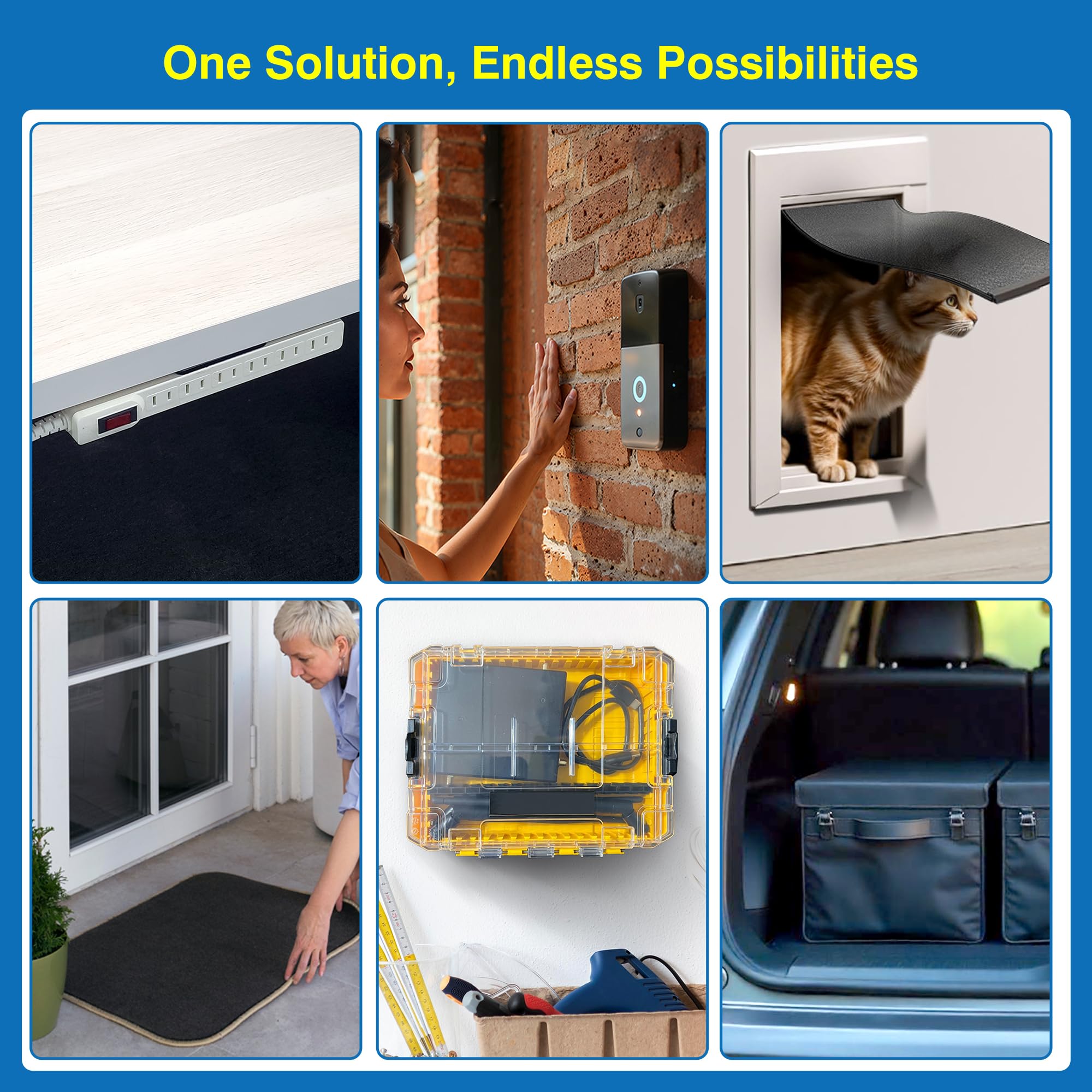 tool-free installation steps for adhesive strips