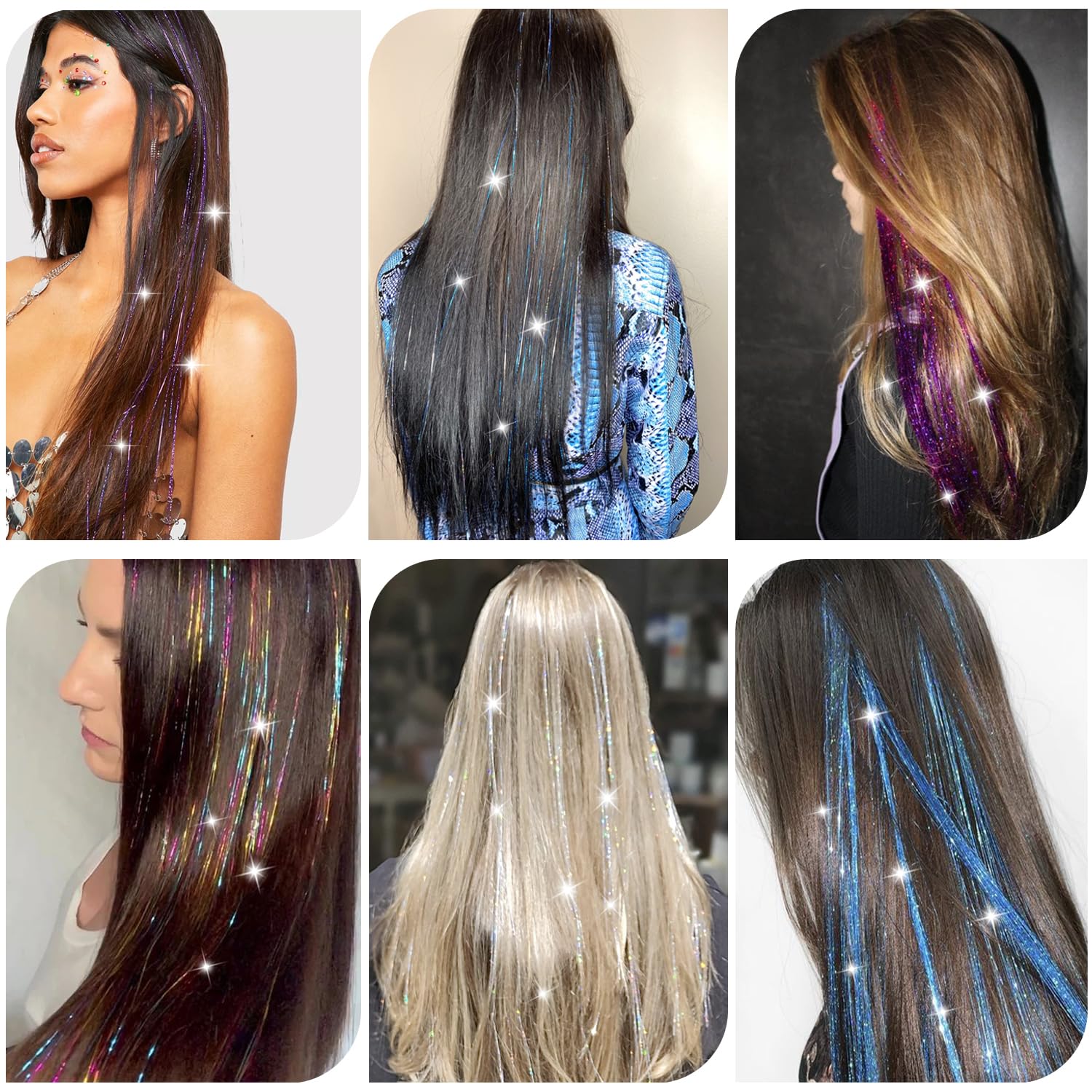 versatile colors for styling with Auowoil tinsel
