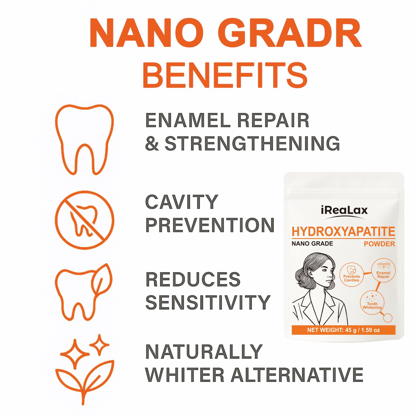 Dentin protective layer for sensitivity relief from hydroxyapatite