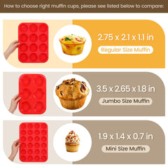 top diameter 2.75 inches of muffin cups