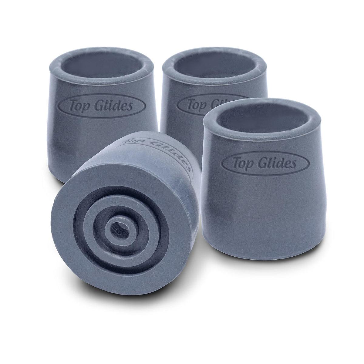 Top Glides Walker Glide Tips gray 1 1/8 inch tubes