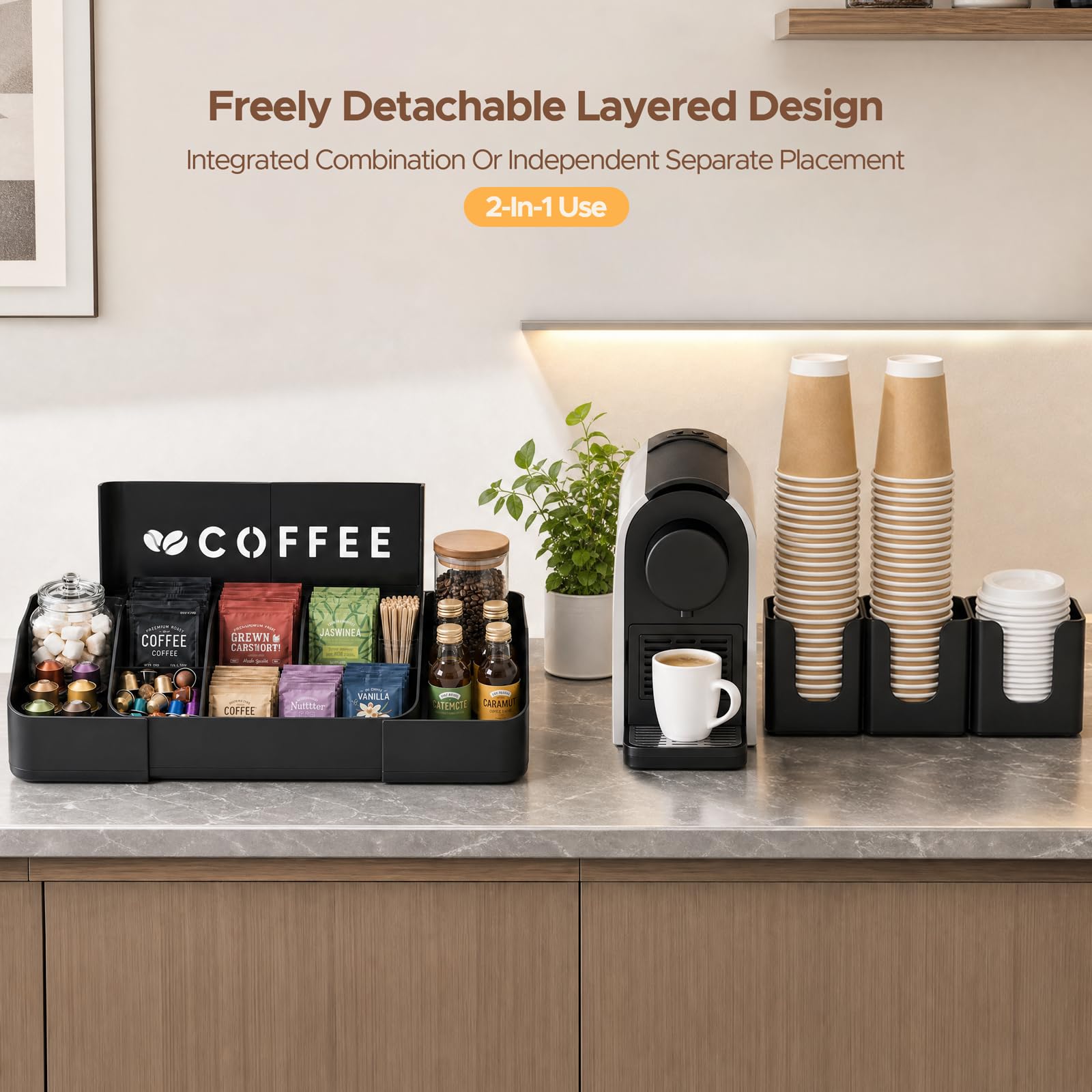 Durable food-grade plastic construction with black gloss finish