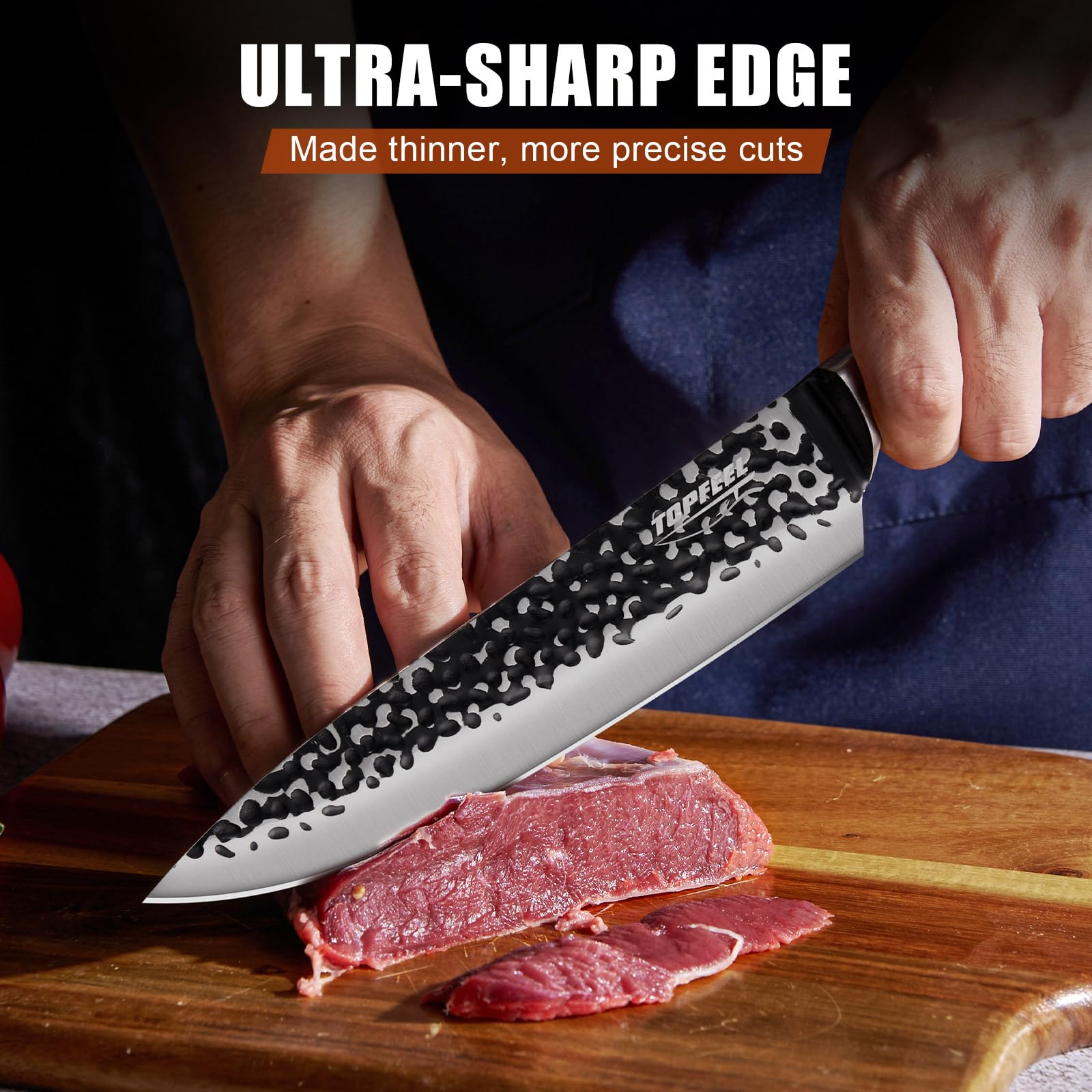 Topfeel 3PCS Chef Knife Set with 5 inch utility knife
