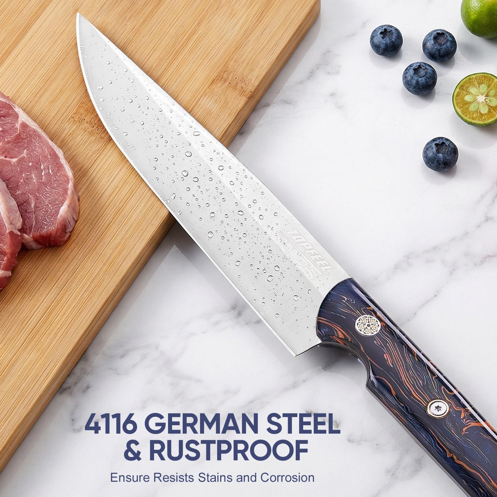 Topfeel 5 inch utility knife included in the set