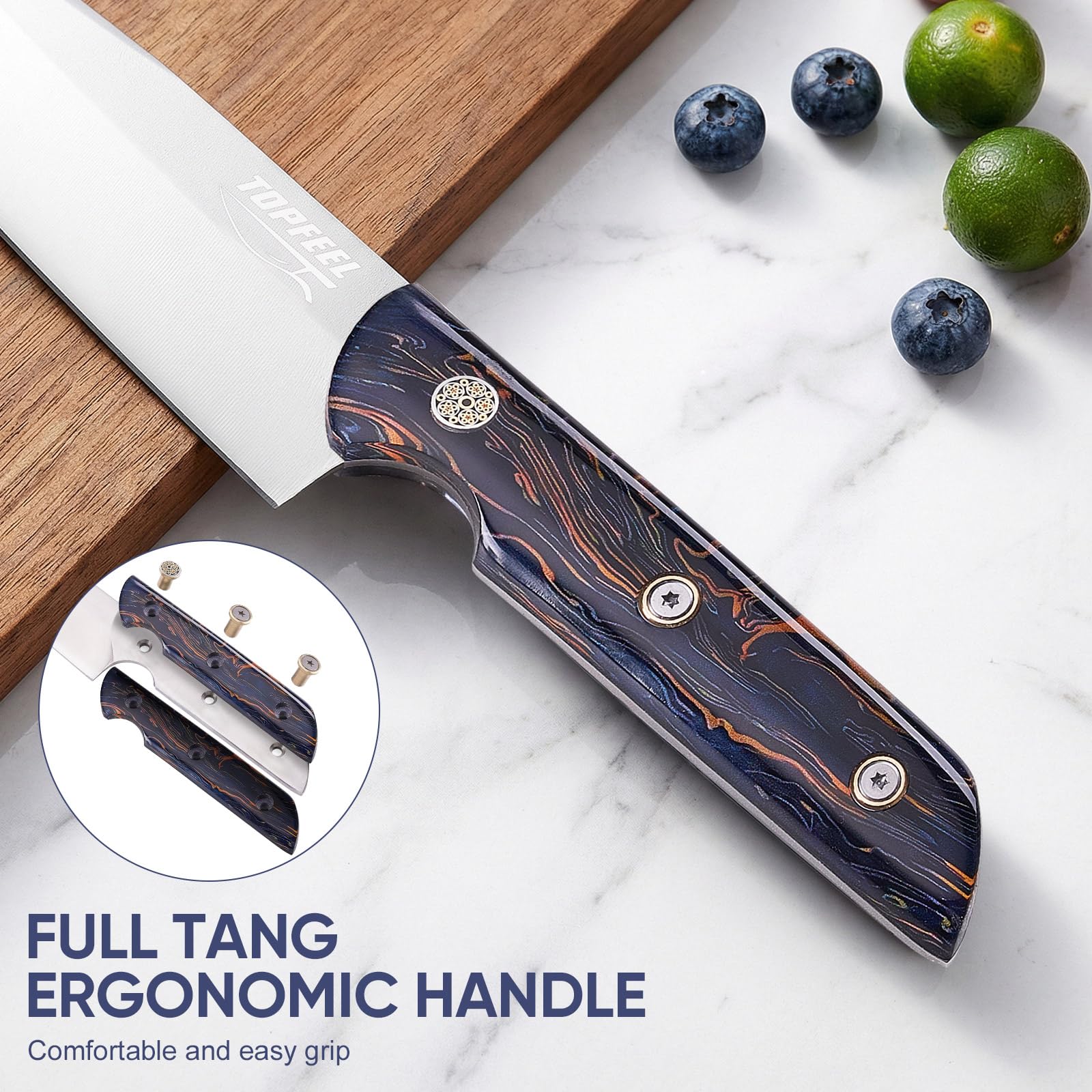 German high quality 5CR15MOV blade in Topfeel knives