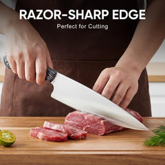 8 inch chef knife blade from Topfeel set