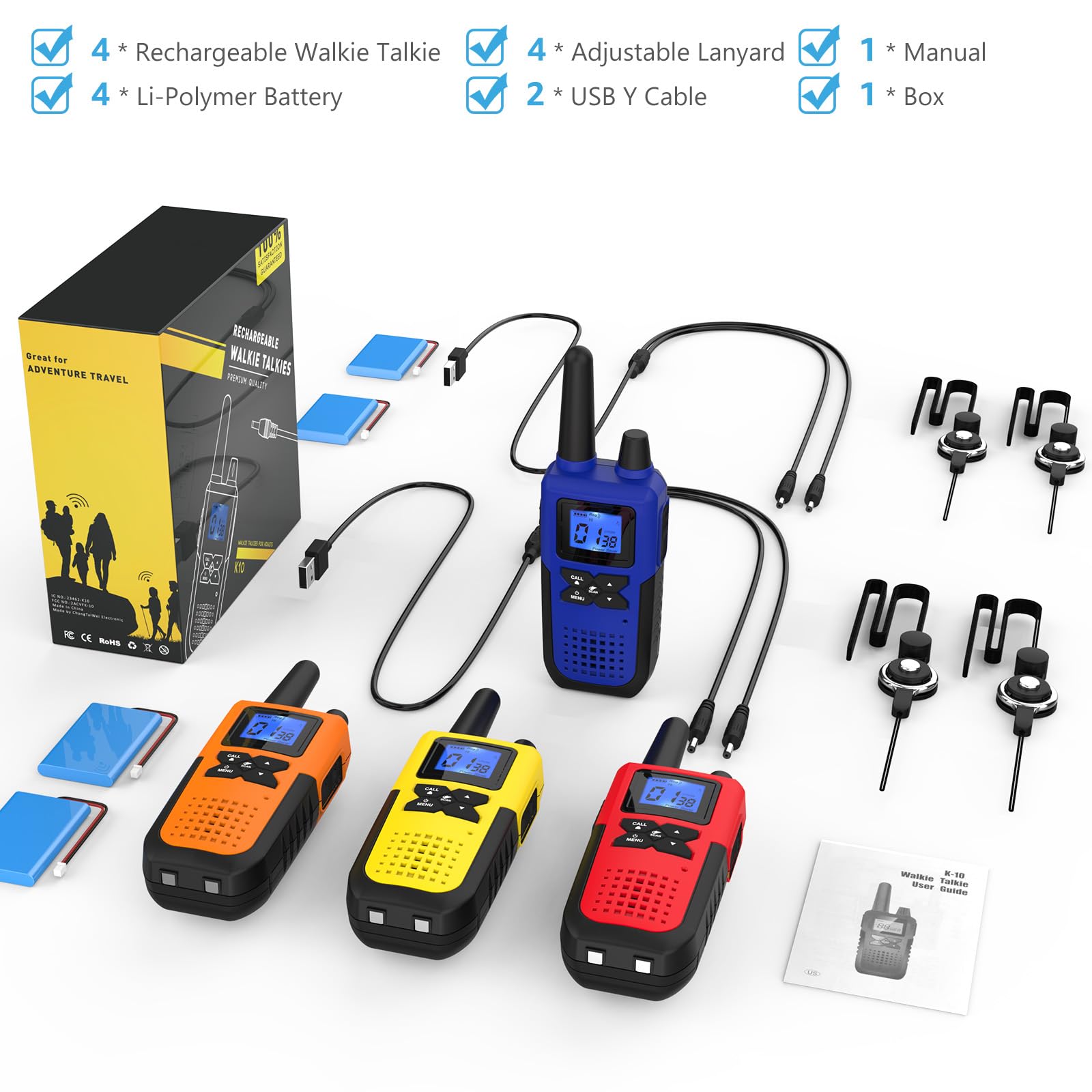 Topsung frs ivox noaa walkie talkies display