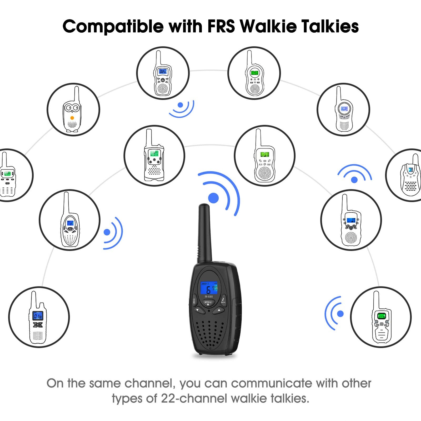 Topsung walkie talkies LCD backlight display