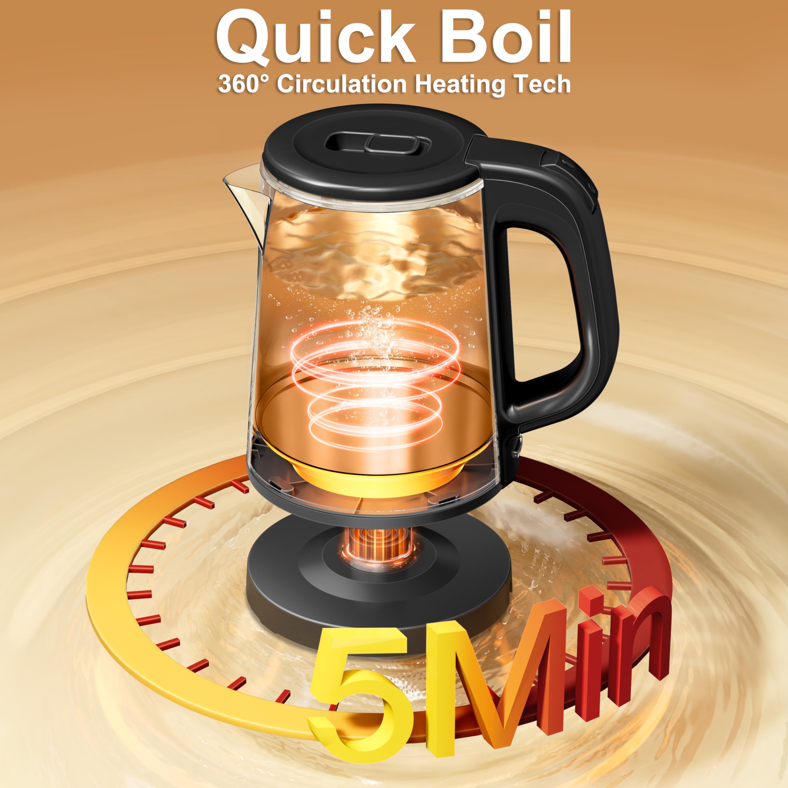 0.8 liter capacity compact kettle for travel TOPWIT