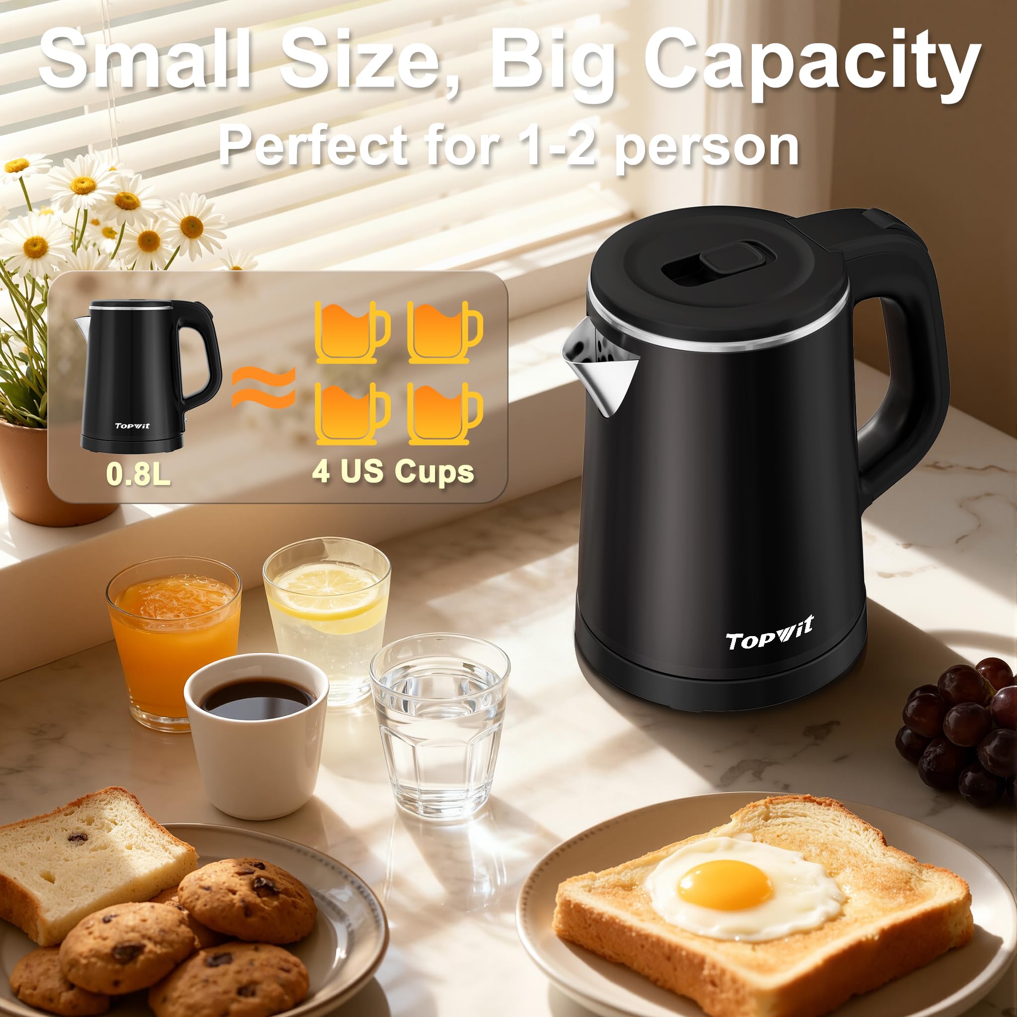 Base with integrated cord storage TOPWIT kettle
