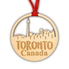 Toronto Christmas Ornament wooden skyline Baltic Birch
