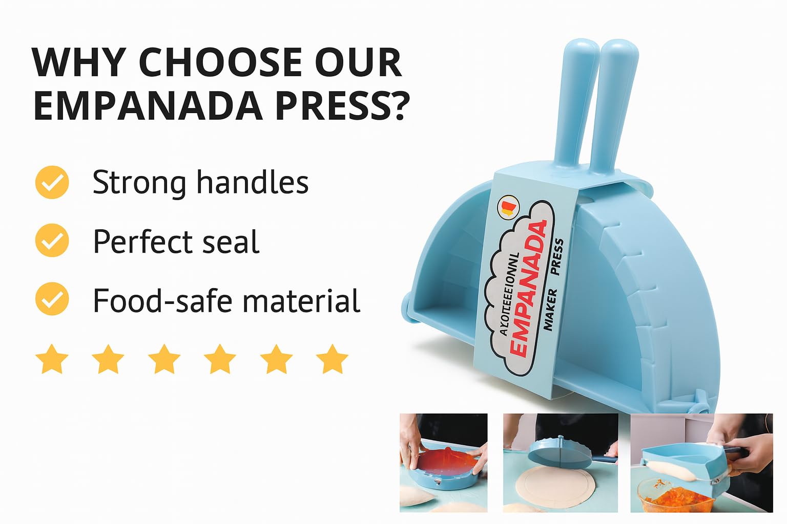 Tortilla folder and sealer in use