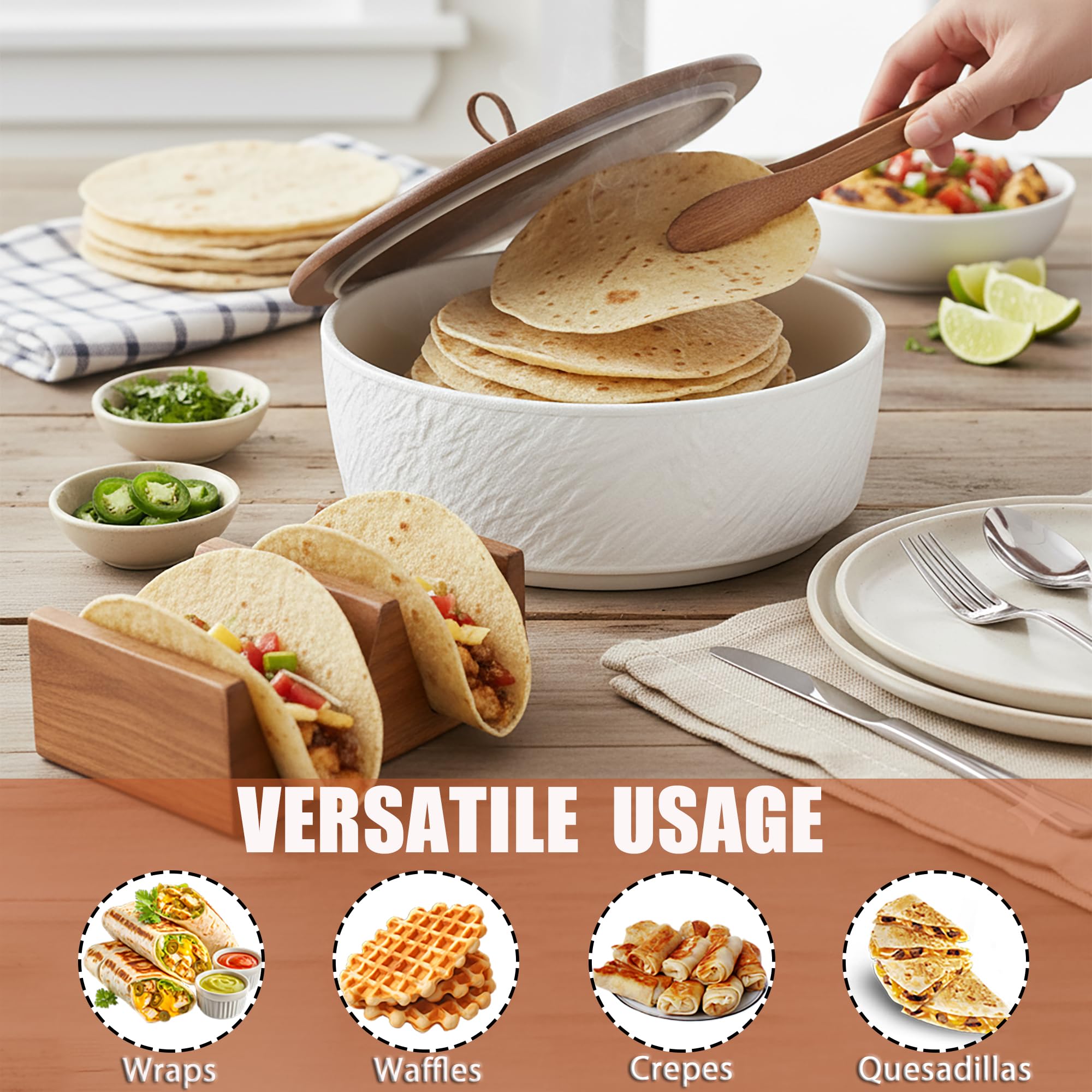 Tortilla warmer with airtight silicone seal