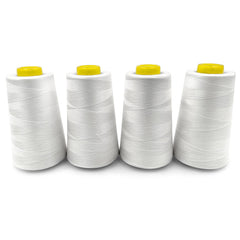 Tortoise 4 cones 3000 yards each white polyester thread